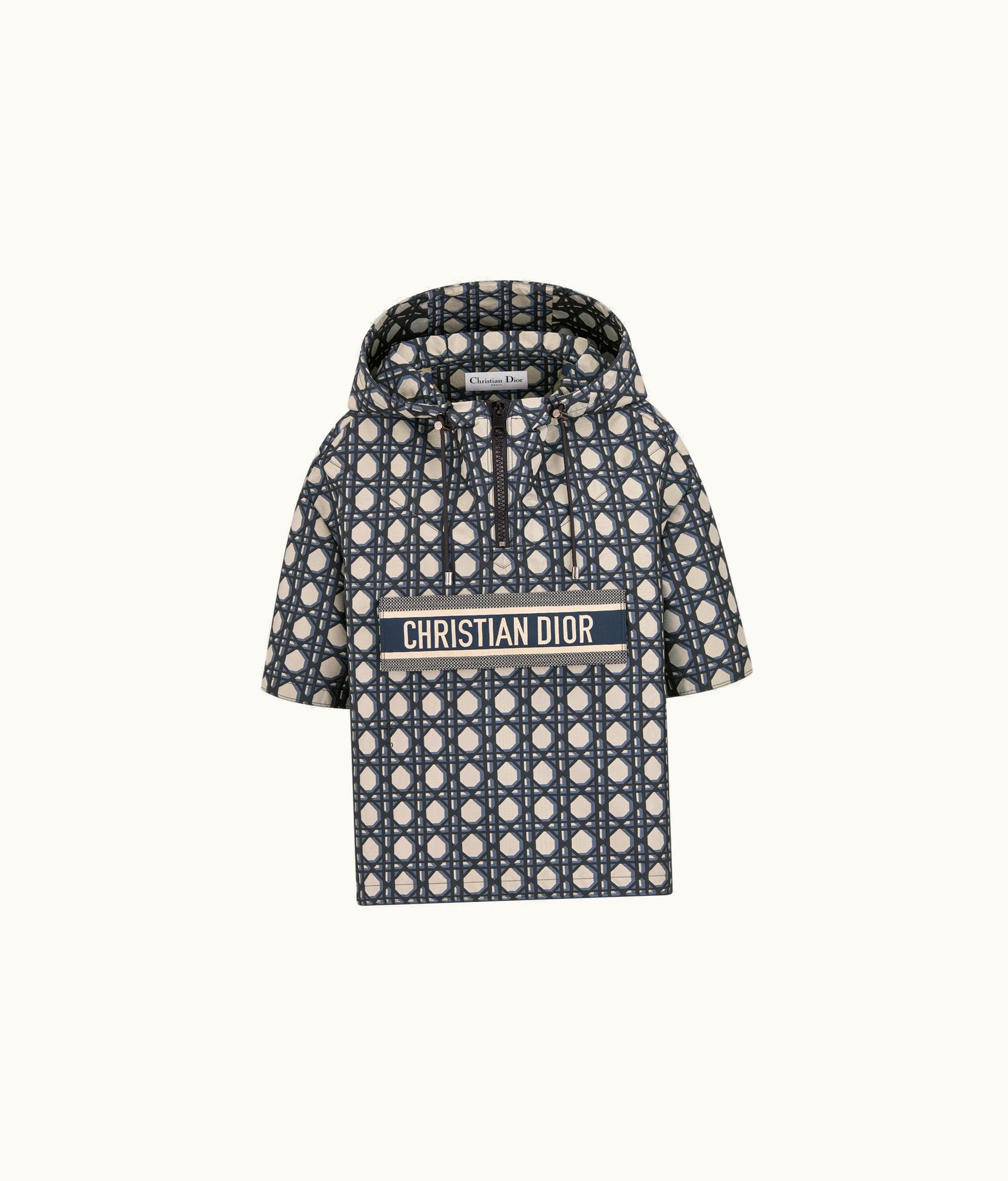 Dior Dior Macrocannage Short-Sleeved Hooded Short Anorak - Navy Blue Technical Taffeta