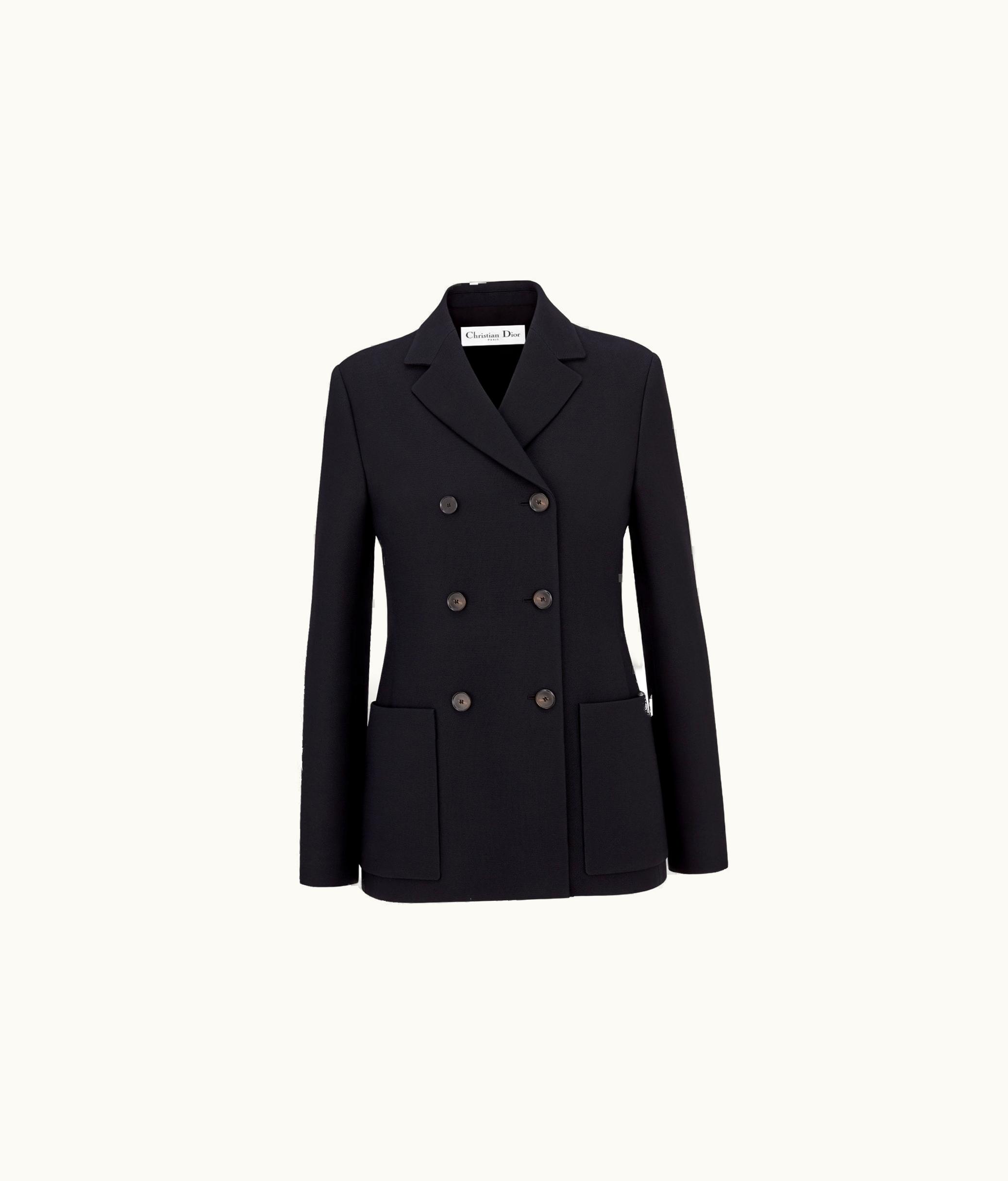 Dior Dior V05 Marlène Jacket - Black Double-Breasted Wool And Silk