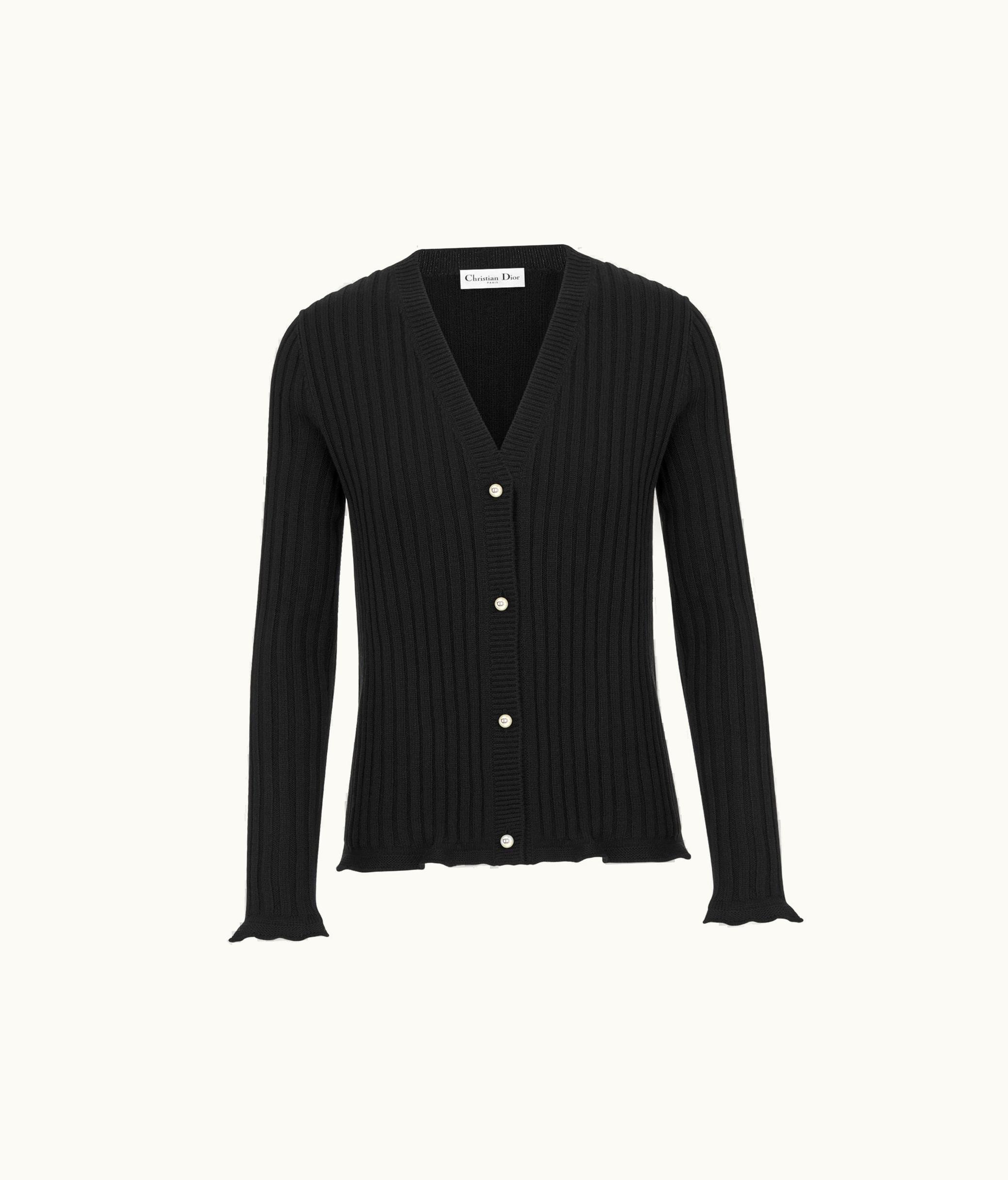 Dior Dior Cardigan - Black Cashmere Ribbed Knit