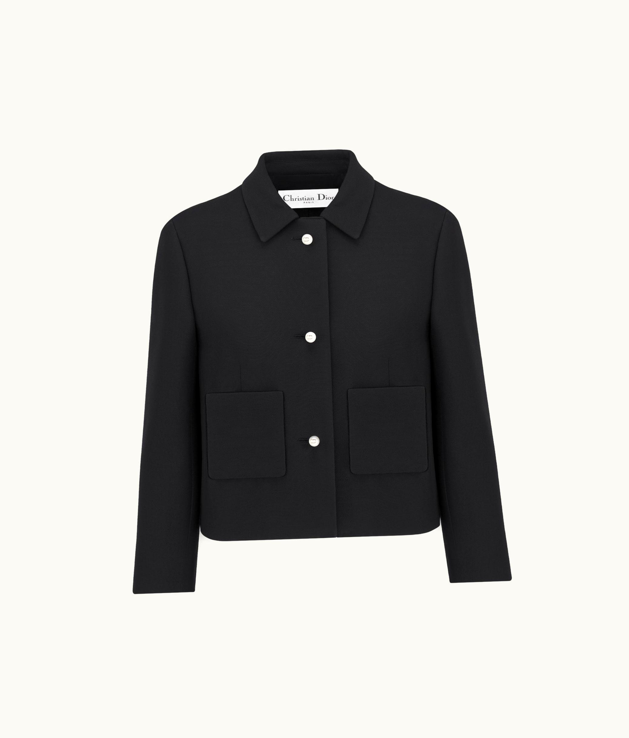 Dior Dior Cropped Jacket - Black Wool And Silk