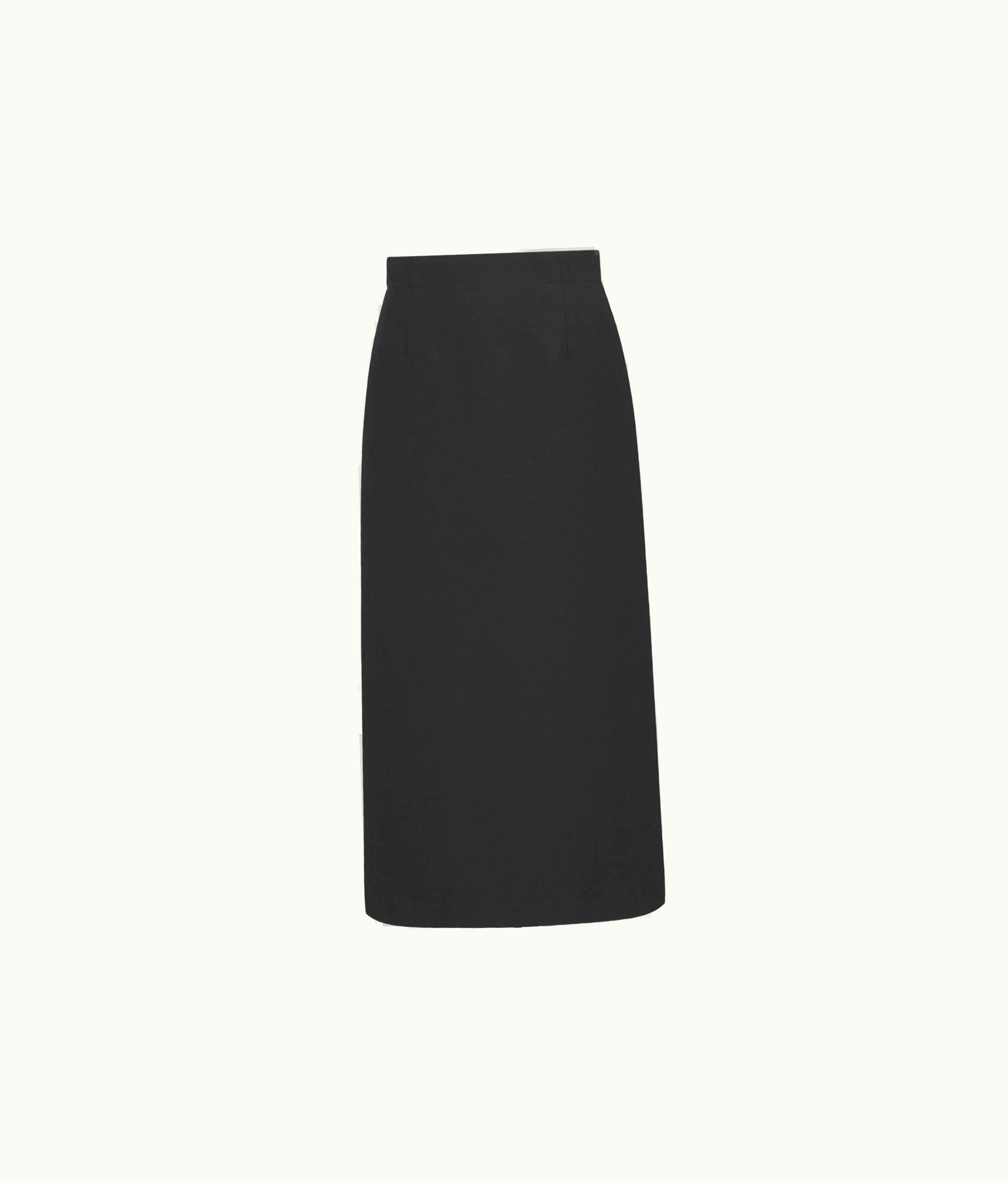 Dior Dior Mid-Length Straight-Cut Skirt - Black Wool And Silk