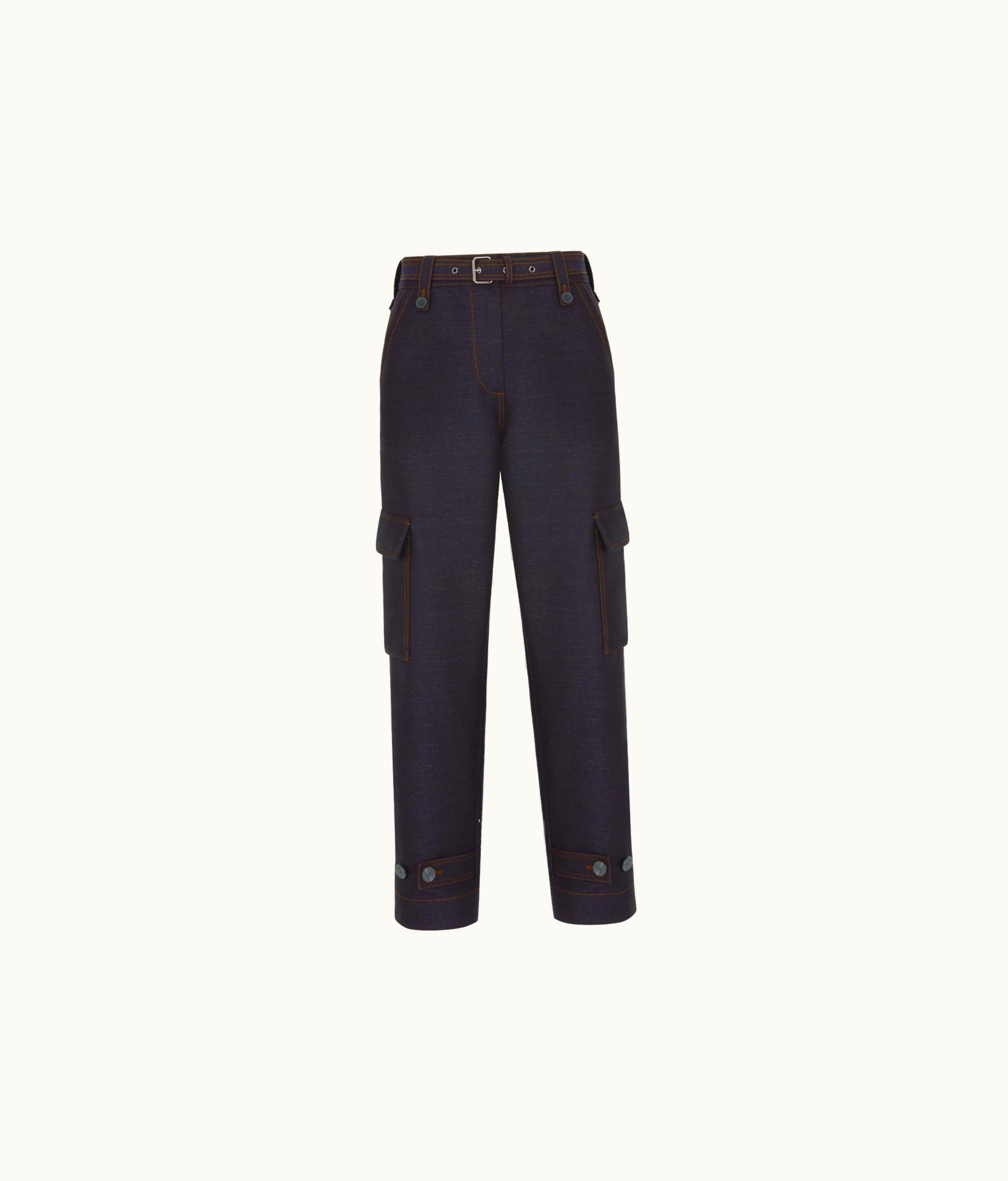 Dior Dior Belted Cargo Pants - Deep Blue Technical Cotton Denim