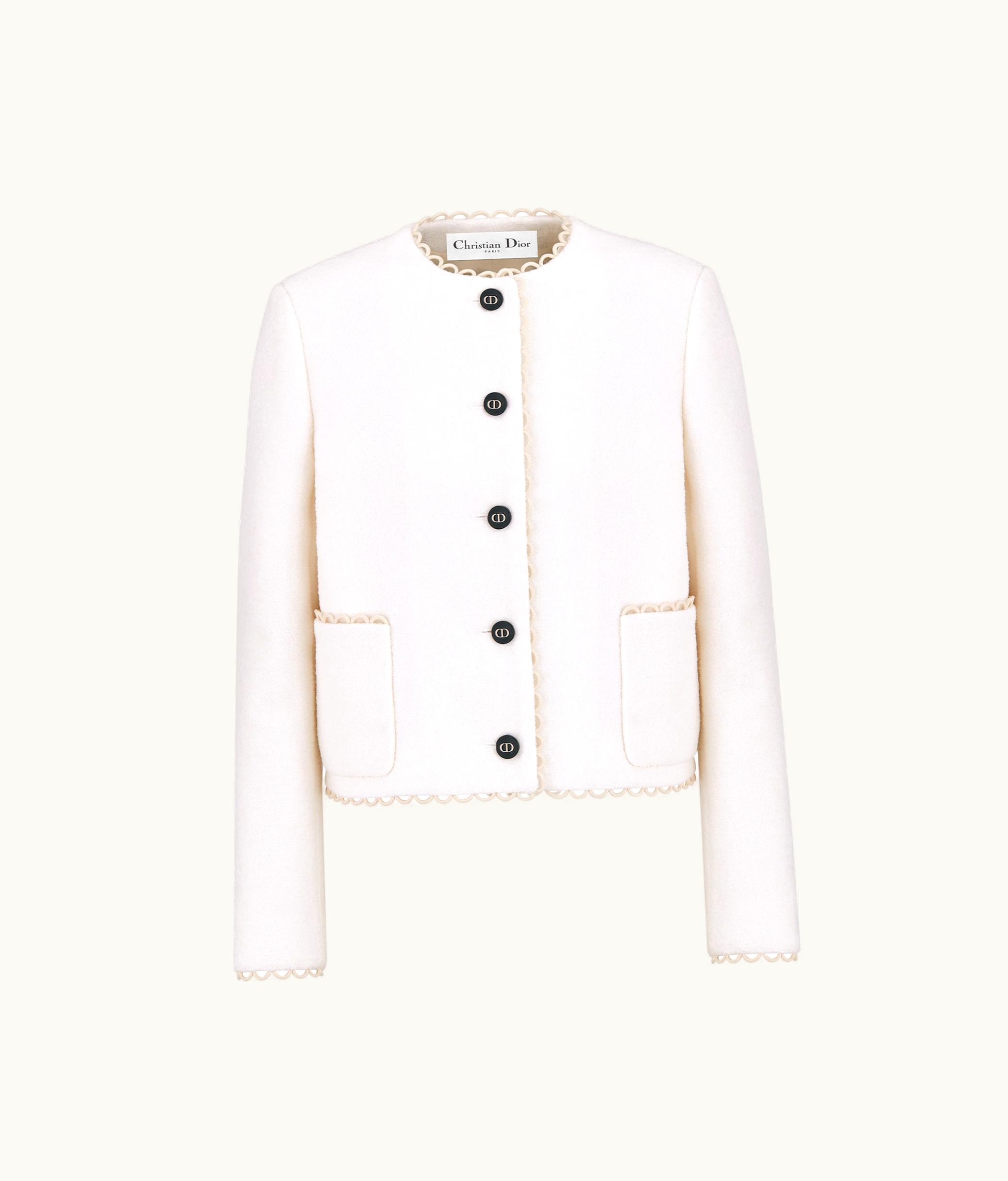 Dior Dior Cropped Jacket - Ecru Double-Sided Virgin Wool Bouclé