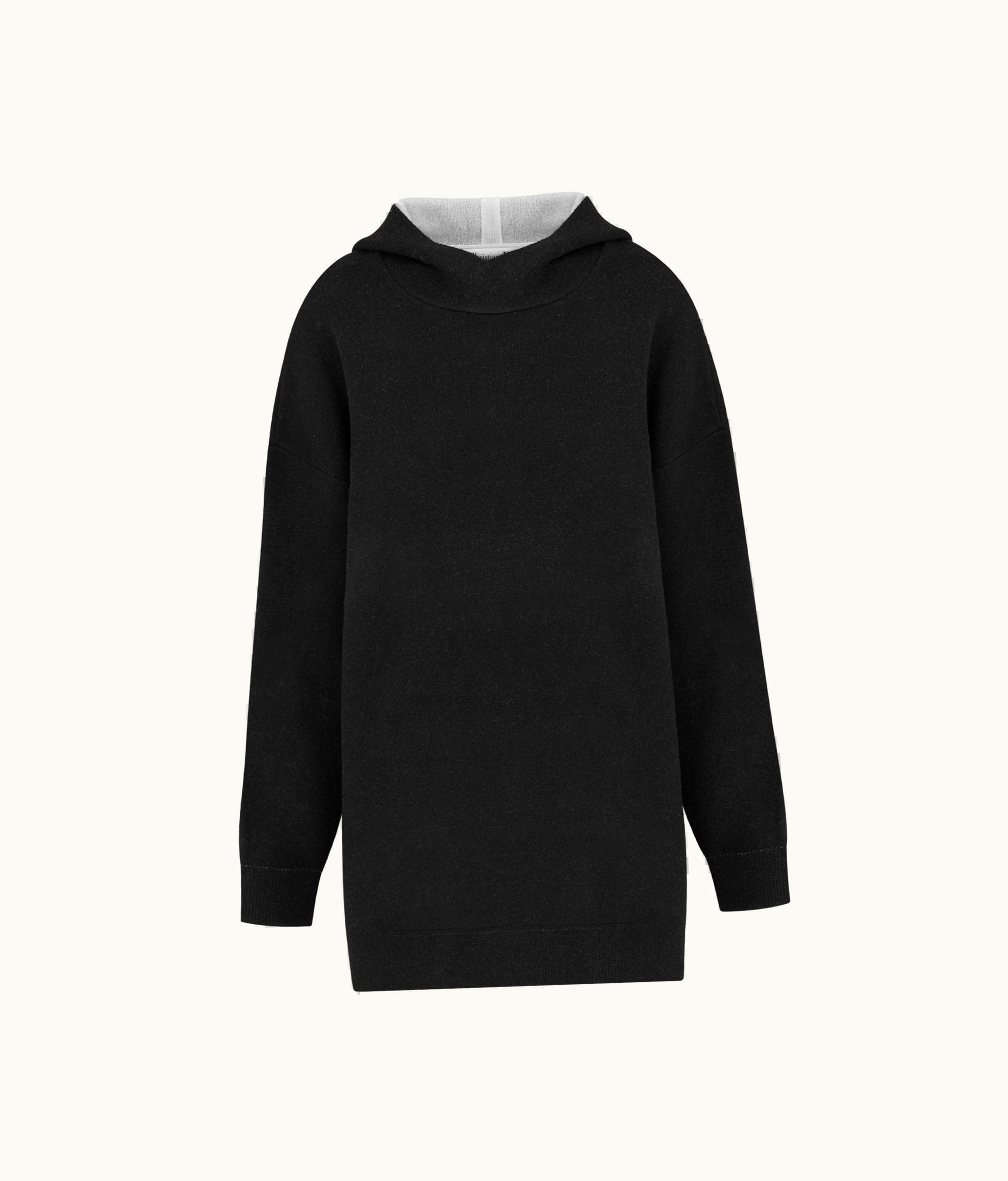 Dior Dior J'Adior 8' Hooded Sweater - Black Cashmere With Rear Signature