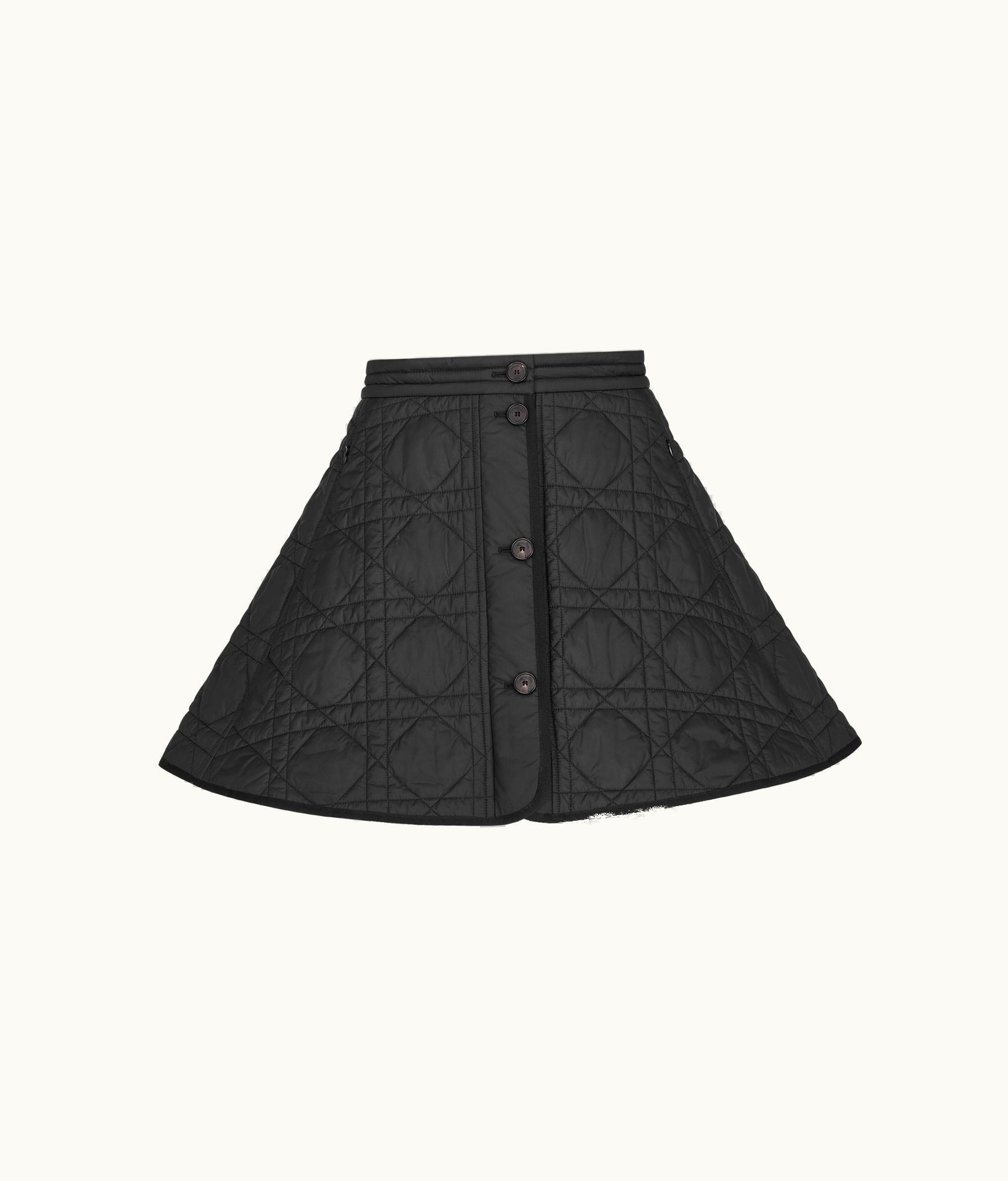 Dior Dior Macrocannage Miniskirt - Black Quilted Technical Taffeta