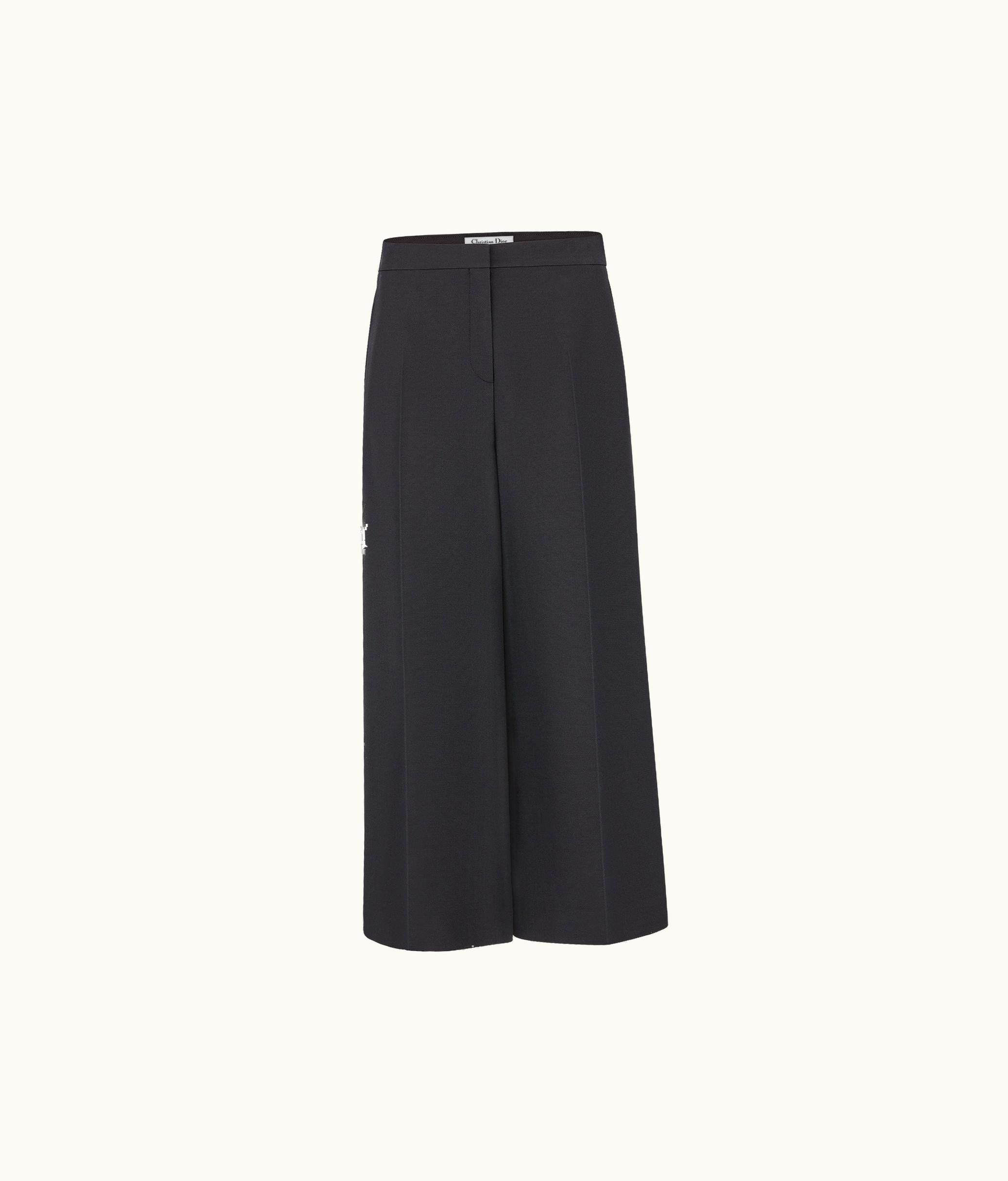 Dior Dior Cropped Pants - Black Wool And Silk