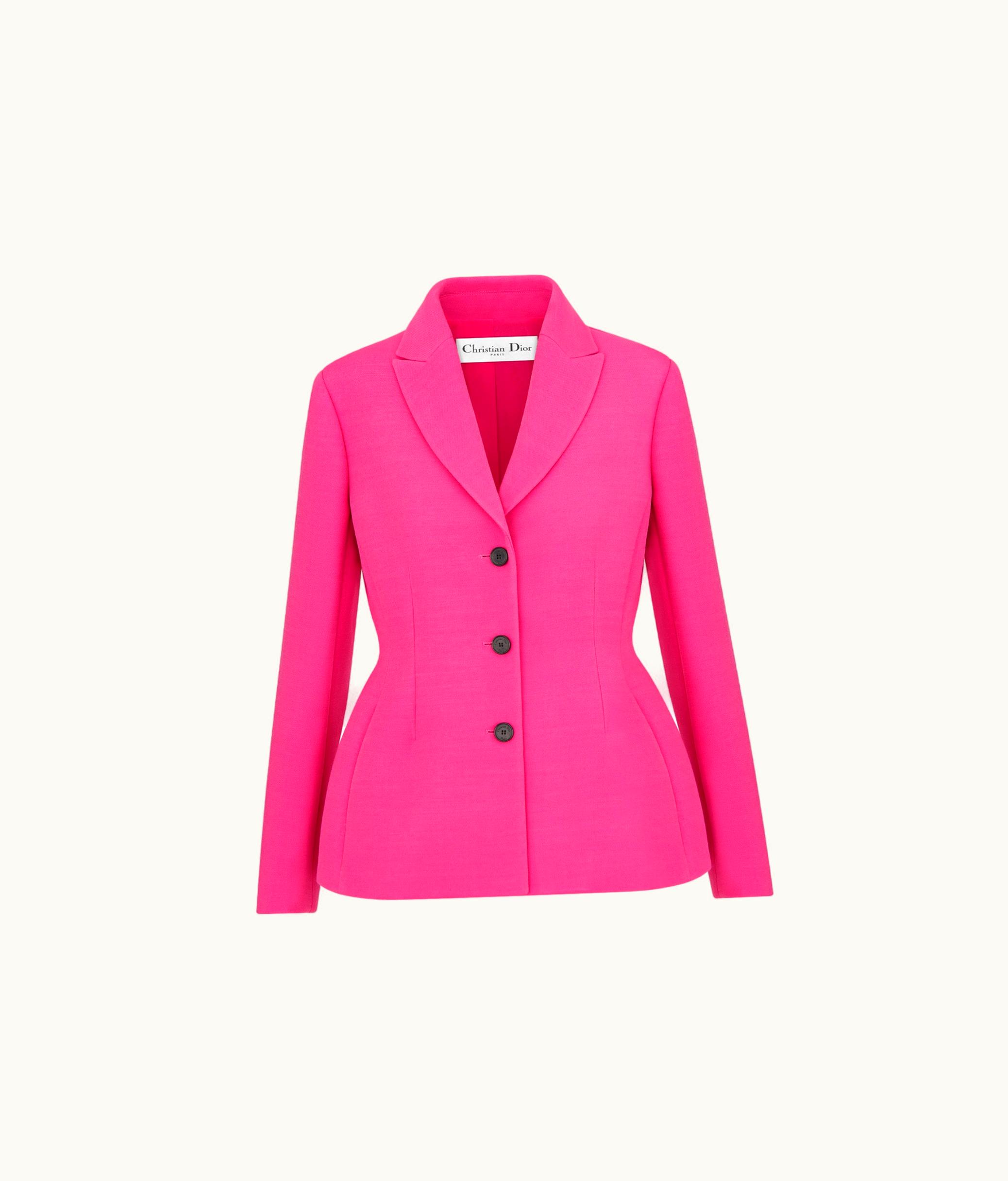 Dior Dior Fitted Jacket - Passion Pink Wool And Silk