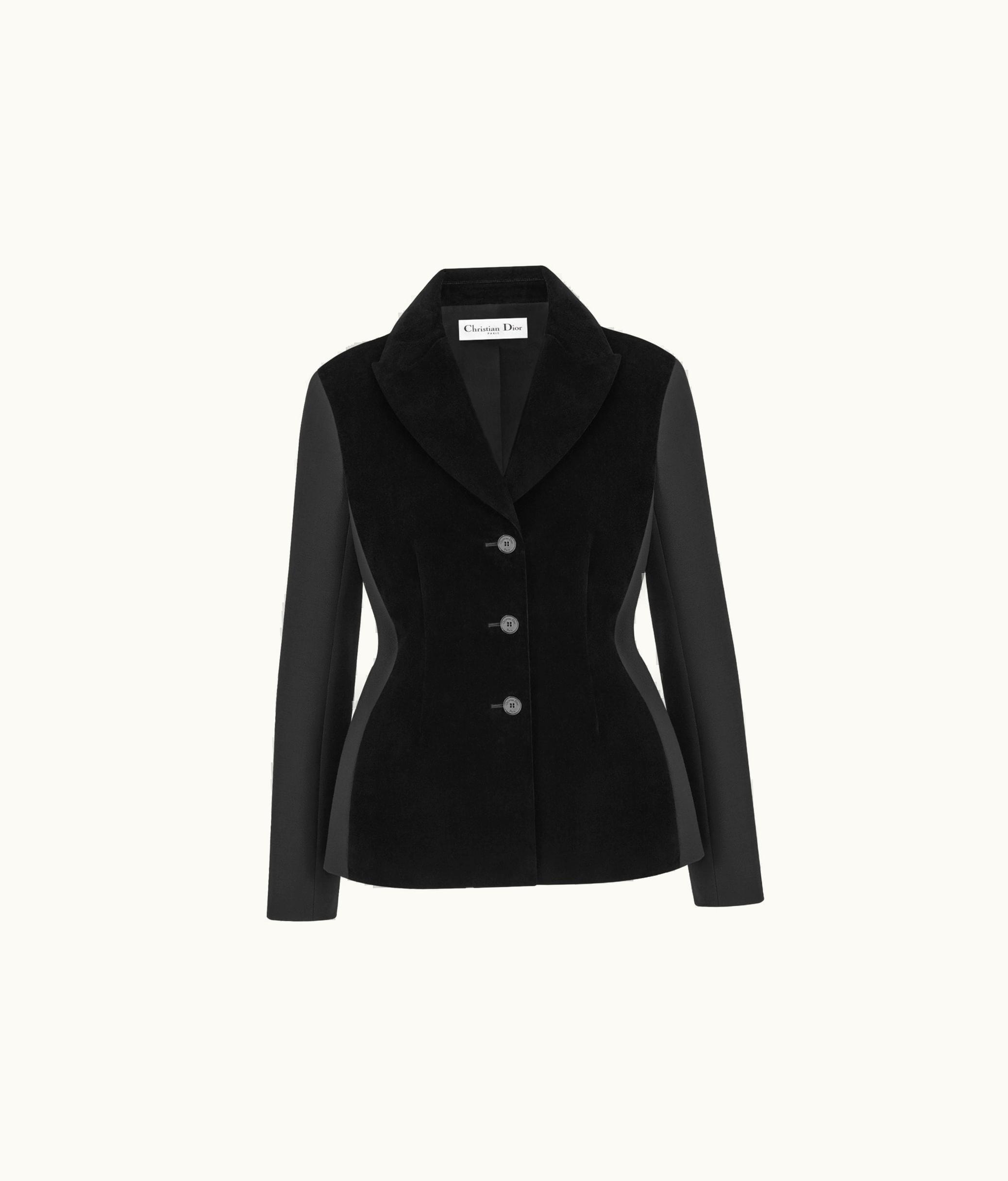 Dior Dior Cruise 2024 Fitted Jacket Wool And Silk Black Velvet