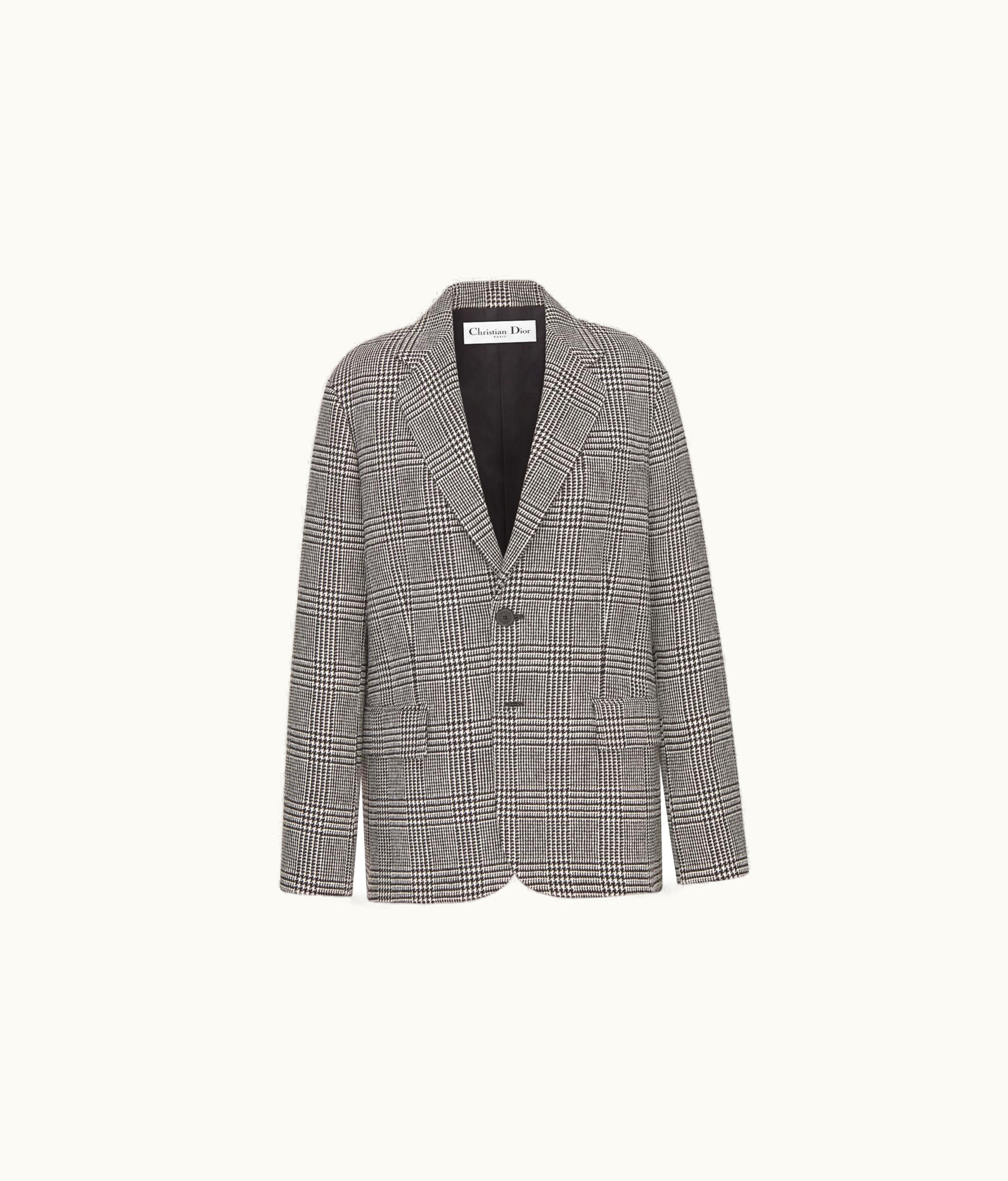 Dior Dior Blazer - Gray Virgin Wool With Prince Of Wales Motif