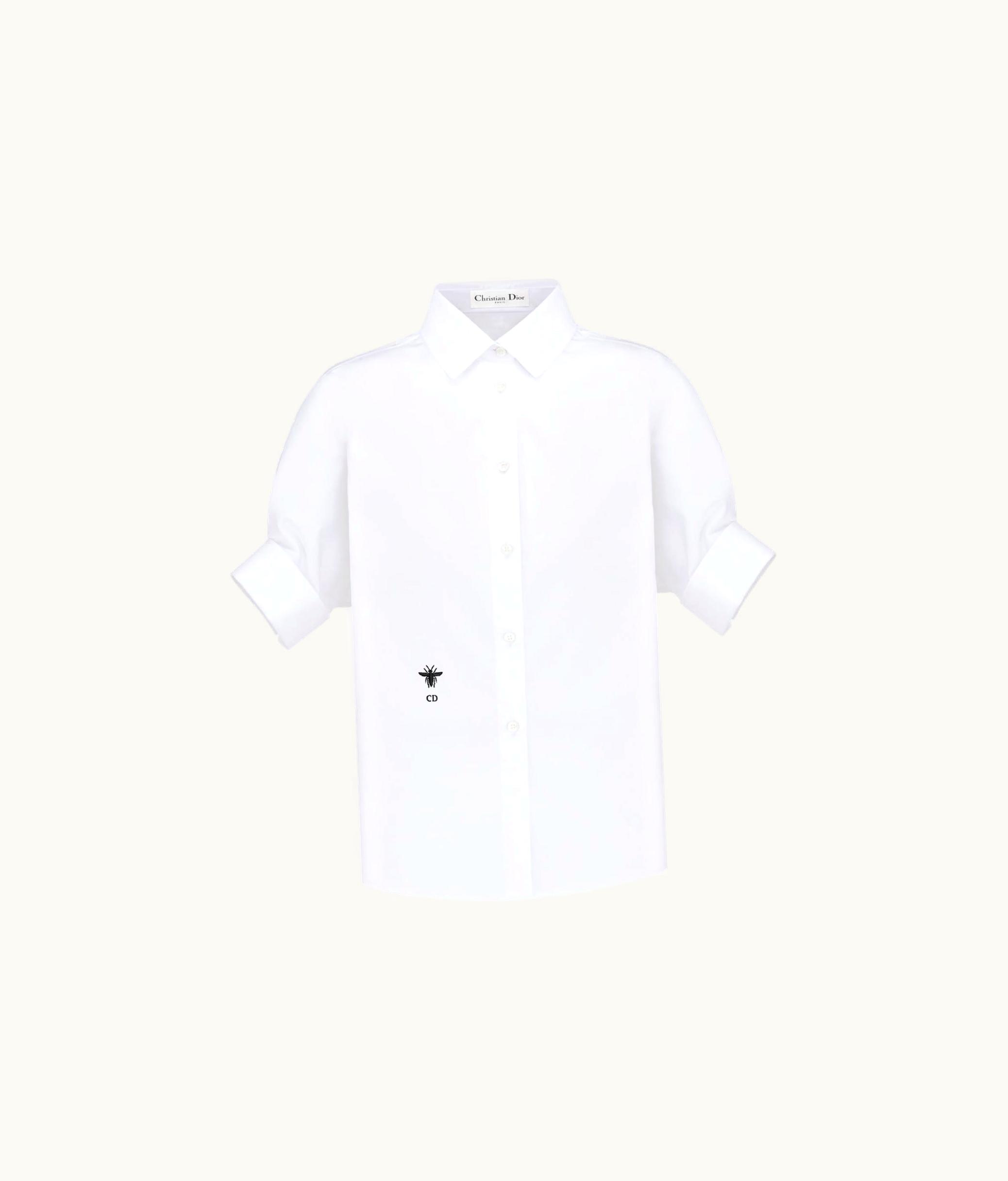 Dior Dior Blouse With Puff Sleeves - White Cotton Poplin