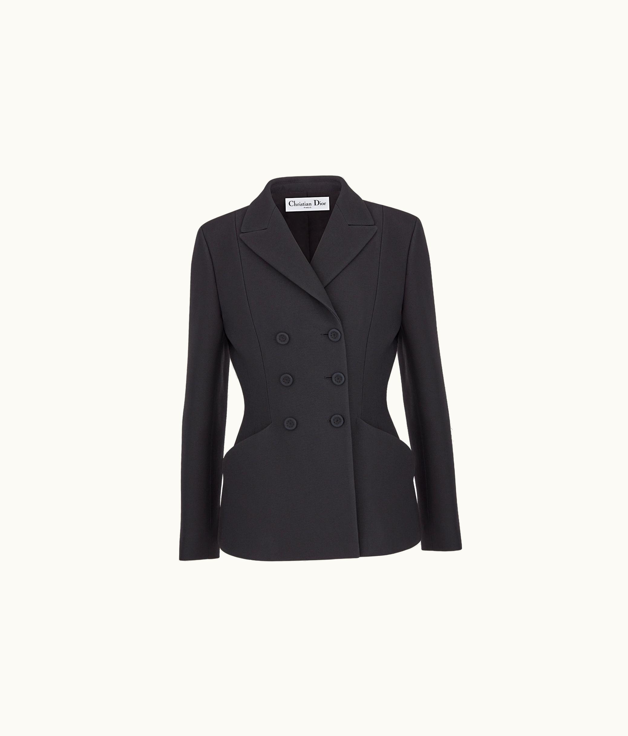 Dior Dior 30 Montaigne Bar Jacket - Black Double-Breasted Wool And Silk