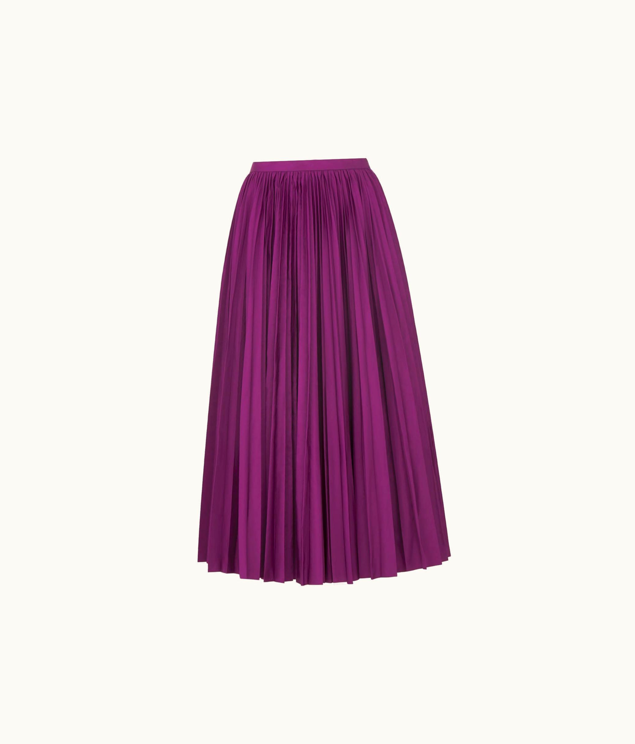 Dior Dior Mid-Length Pleated Skirt - Mulberry Technical Silk Taffeta