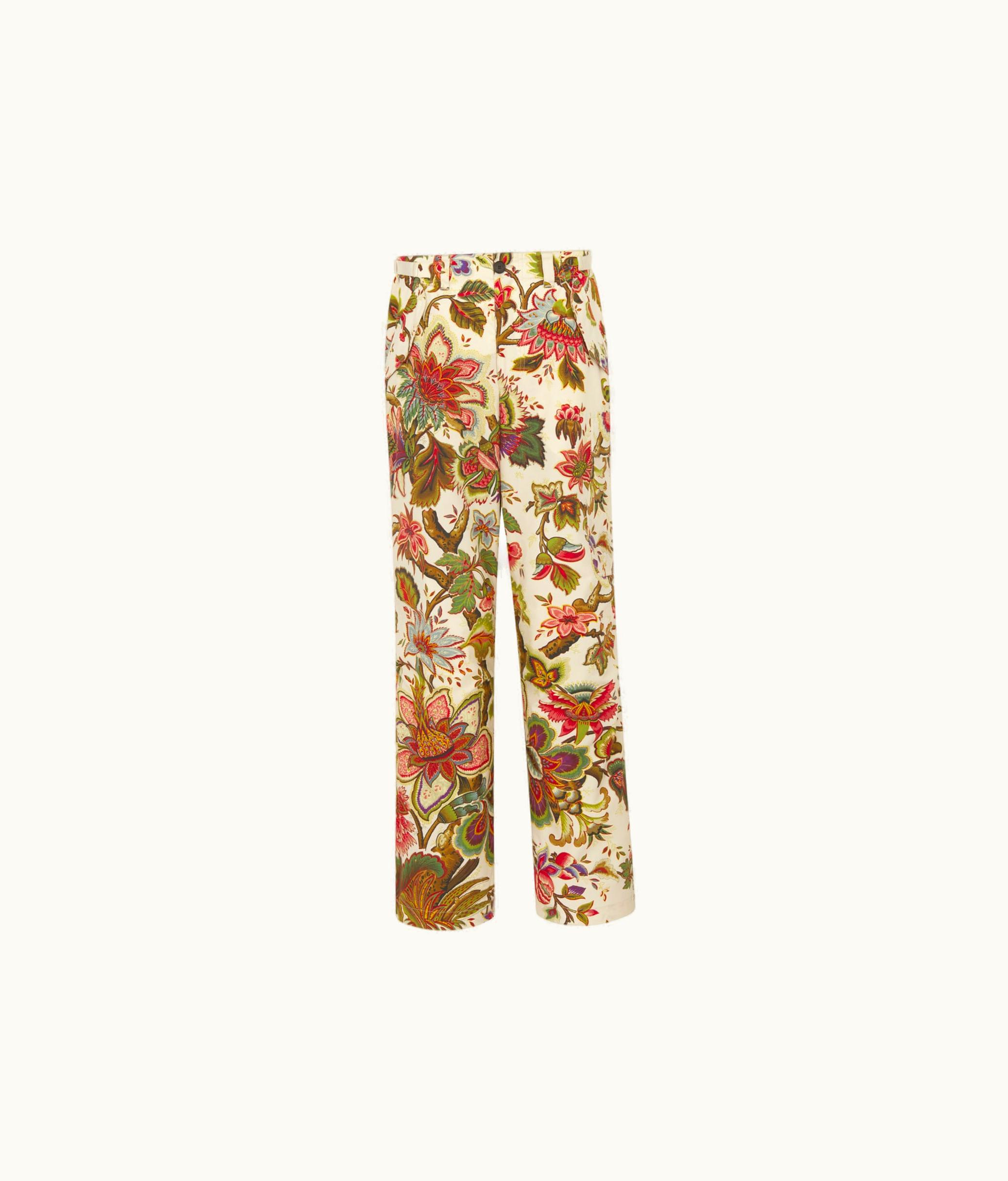 Dior Dior Cargo Pants - Multicolor Cotton And Silk Poplin With Albero Della Vita Motif