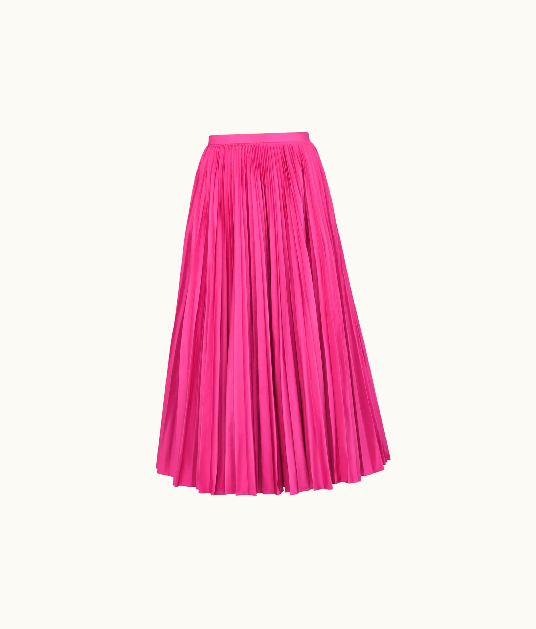 Dior Dior Mid-Length Pleated Skirt - Passion Pink Technical Silk Taffeta