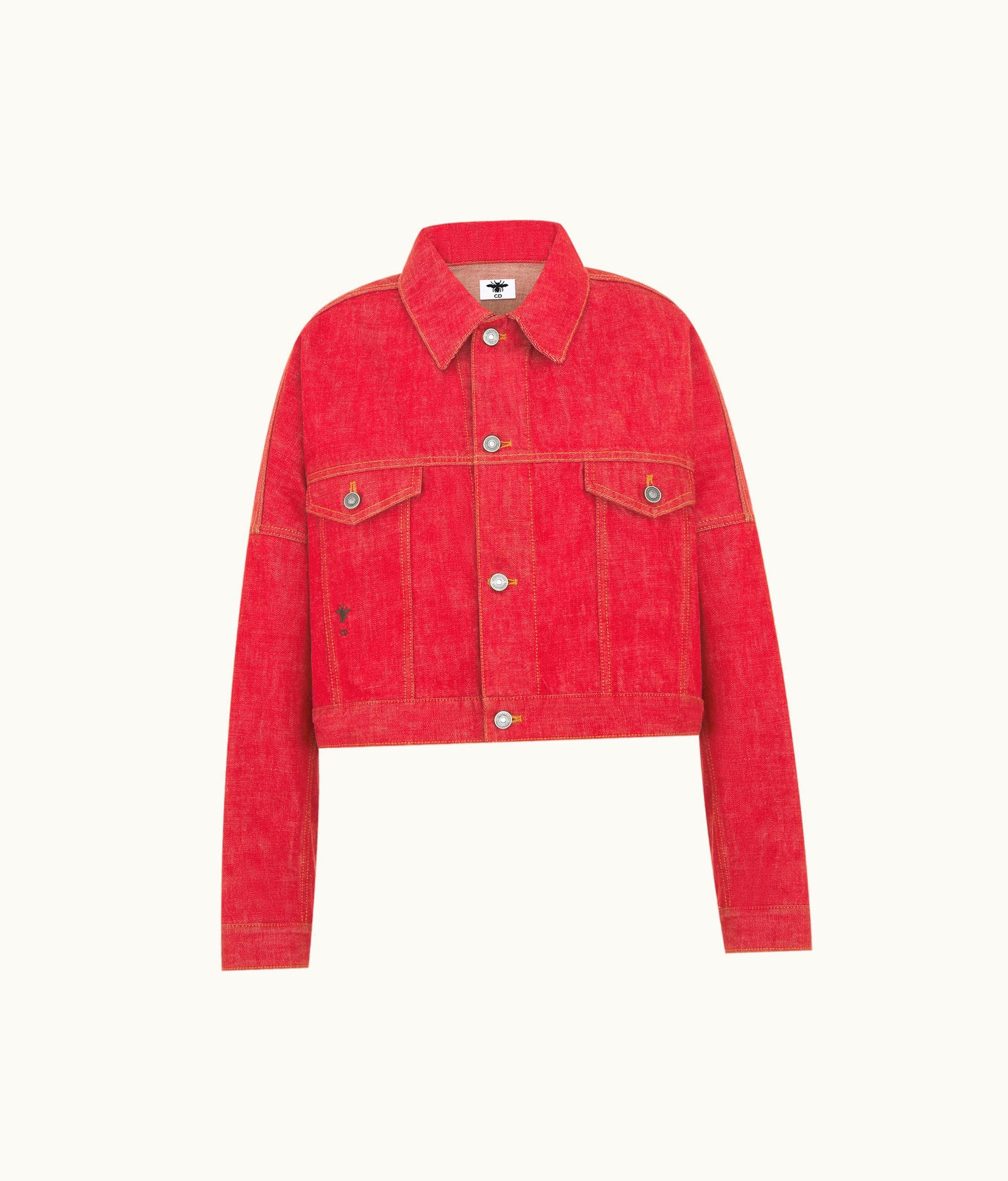 Dior Dior Cropped Jacket - Amaryllis Red Cotton Denim