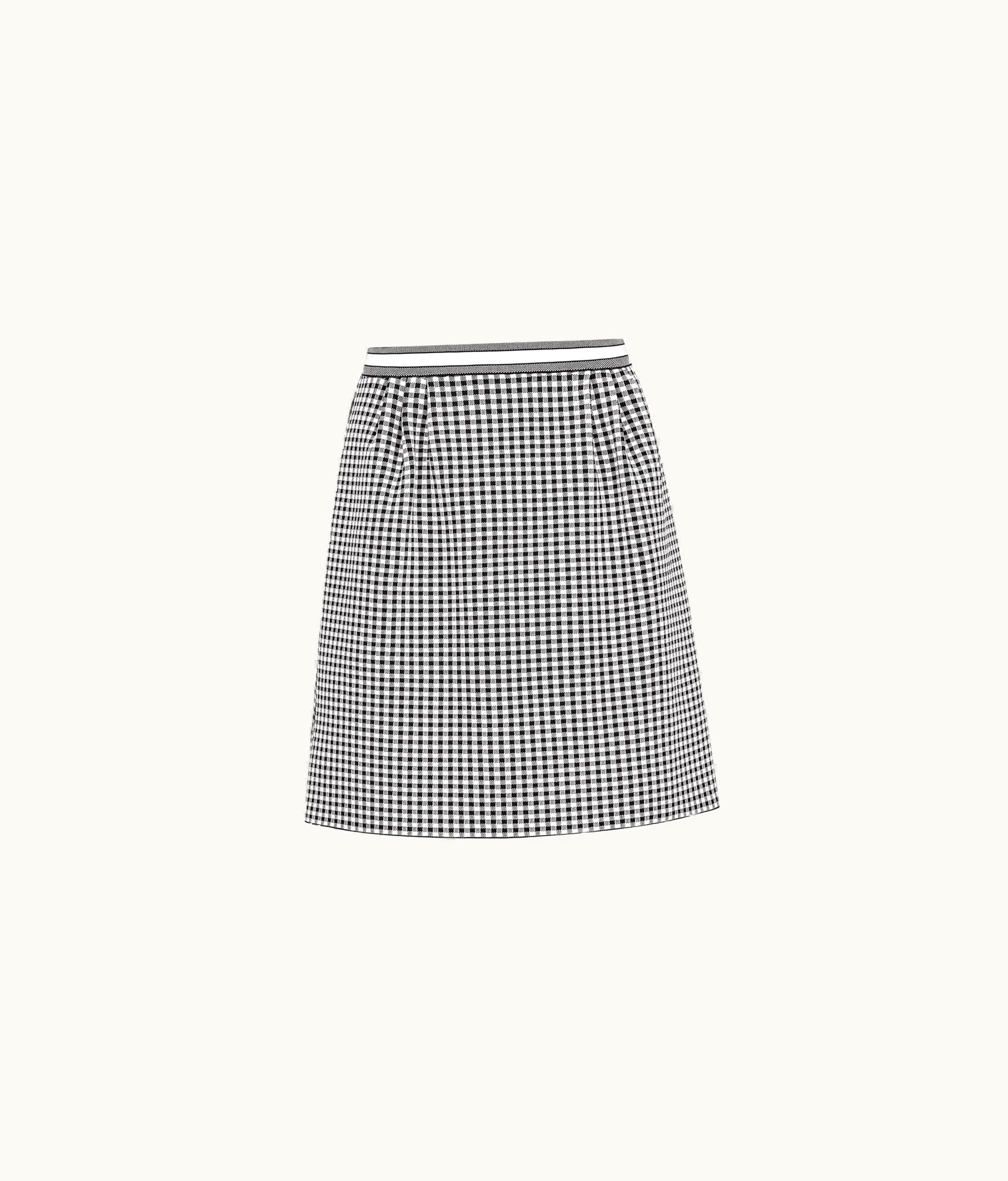 Dior Flared Miniskirt - Gray And Black Check'n'Dior Knit