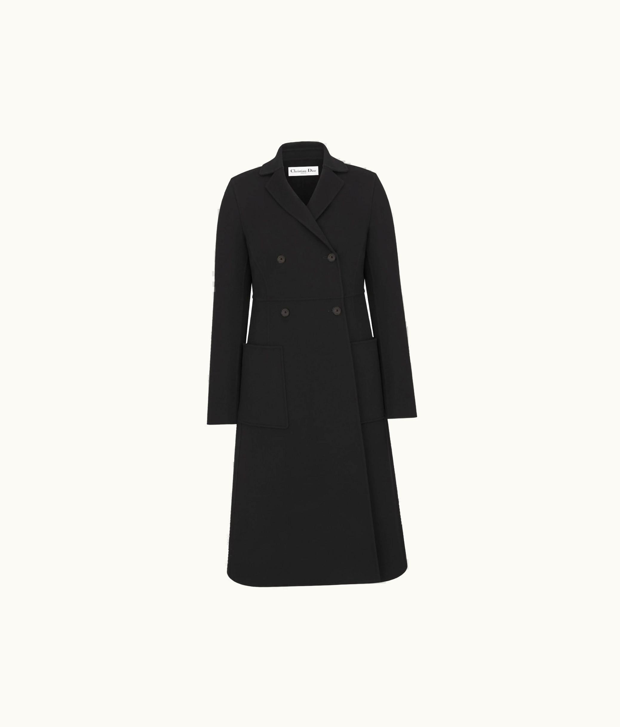 Dior Dior Coat - Black Double-Sided Virgin Wool And Cashmere