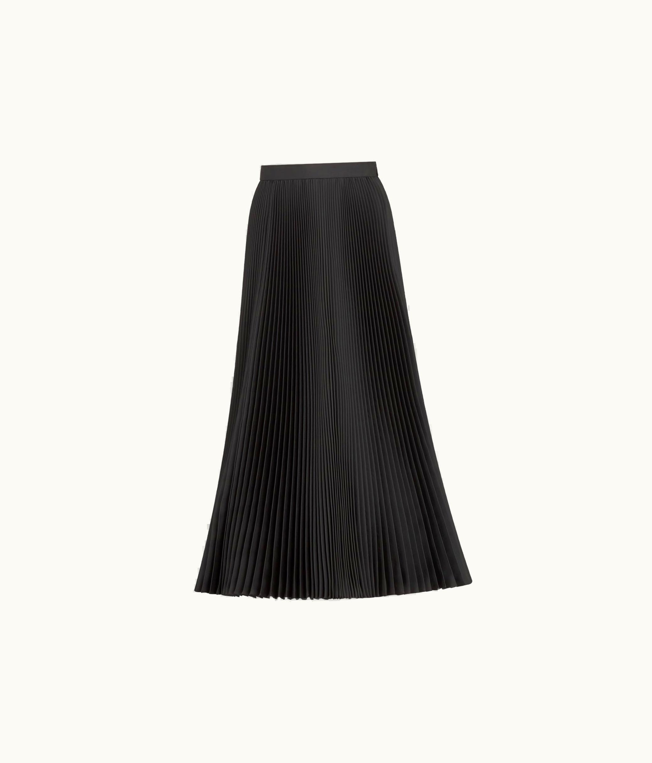 Dior Dior Pleated Mid-Length Skirt - Black Technical Silk Twill