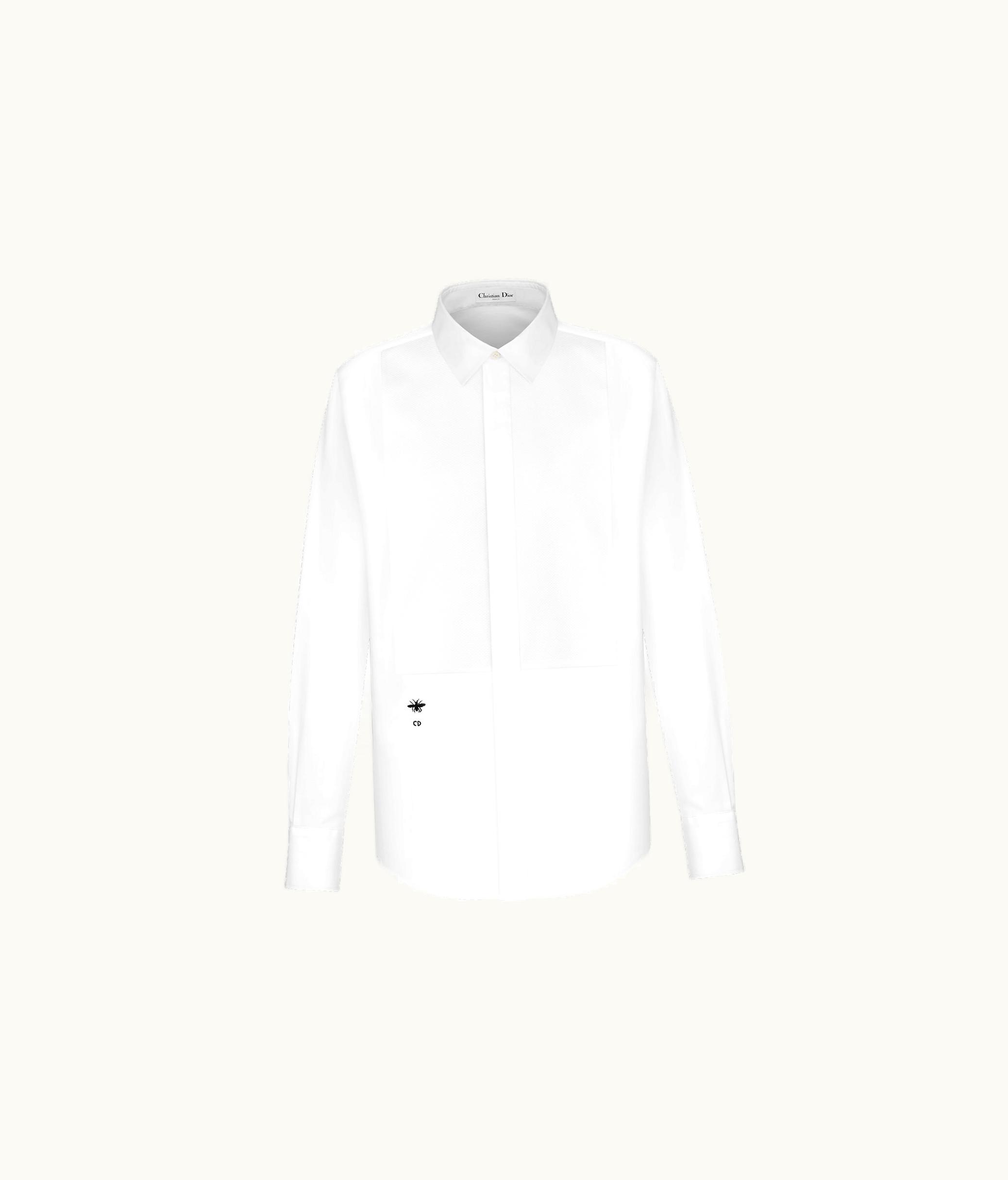 Dior Dior Blouse With Plastron - White Cotton Poplin