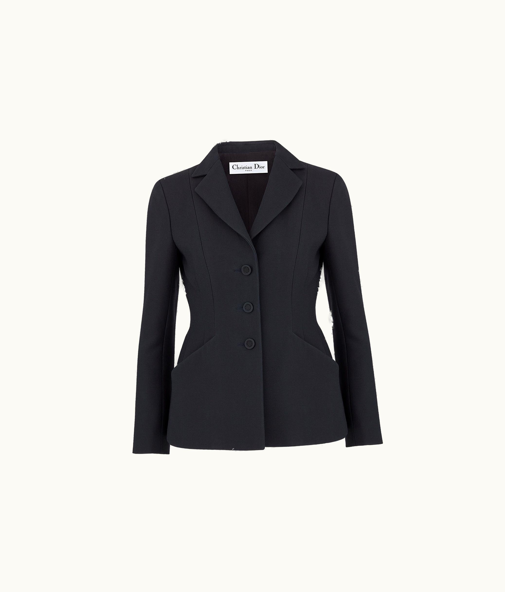 Dior Dior 30 Montaigne Bar Jacket - Black Single-Breasted Wool And Silk