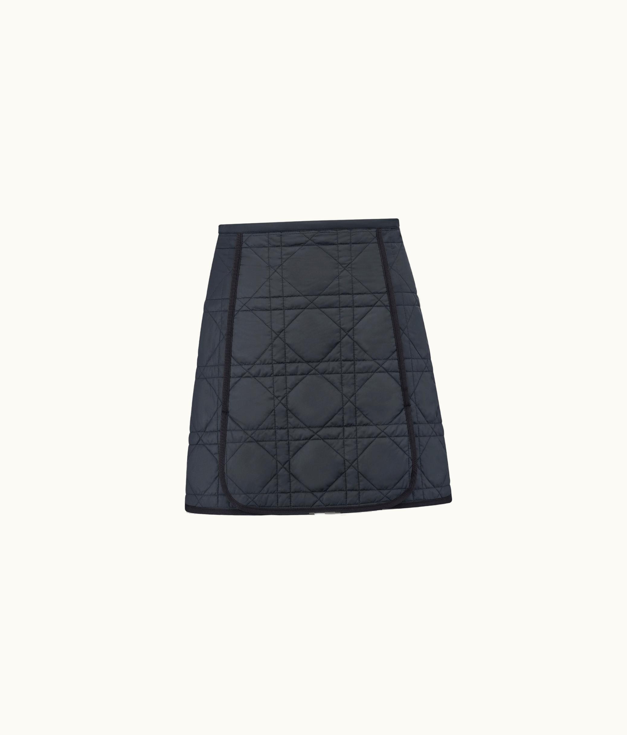 Dior Dior Macrocannage Miniskirt - Navy Blue Quilted Technical Taffeta
