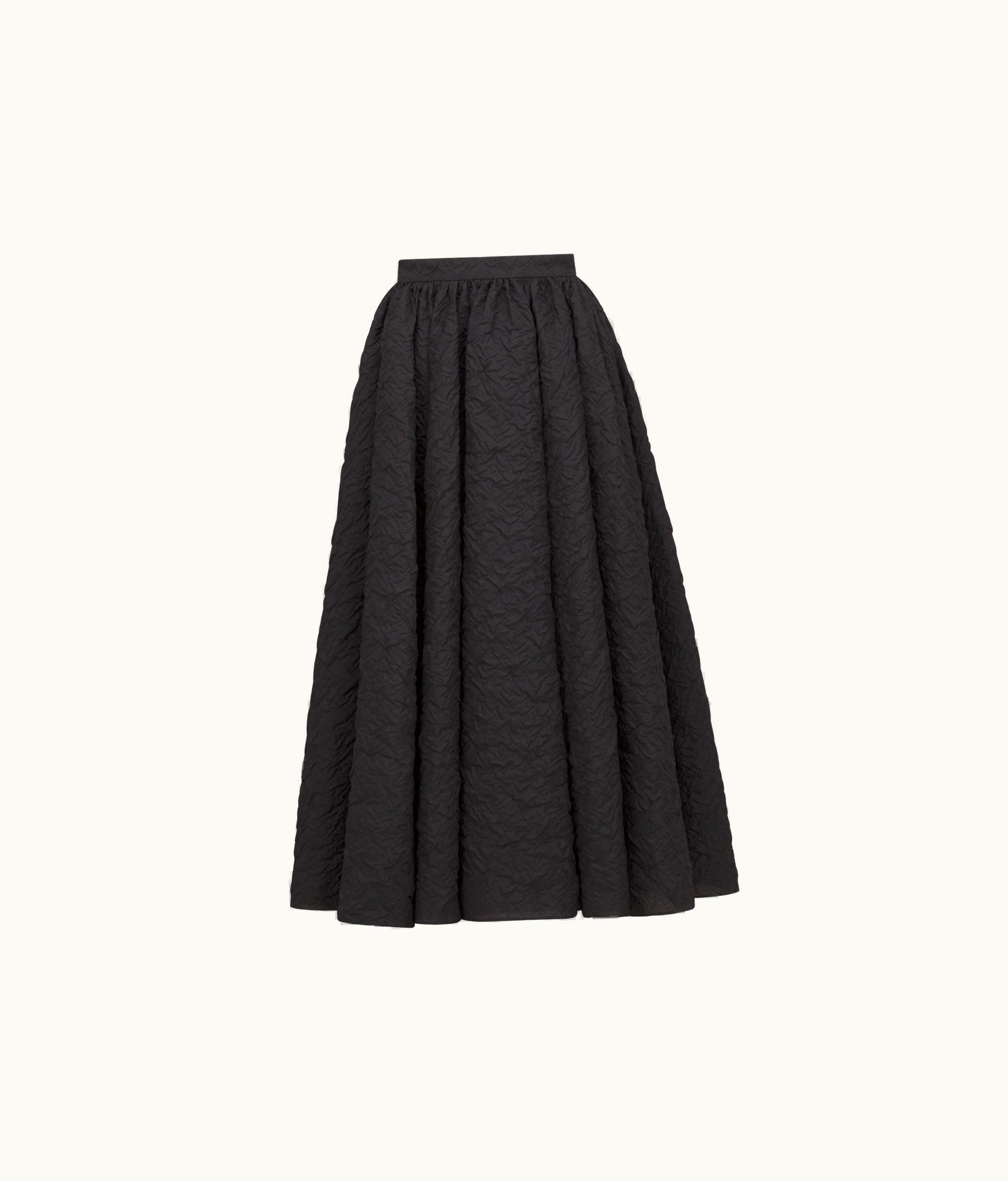 Dior Dior Flared Mid-Length Skirt - Black Cloqué Technical Jacquard