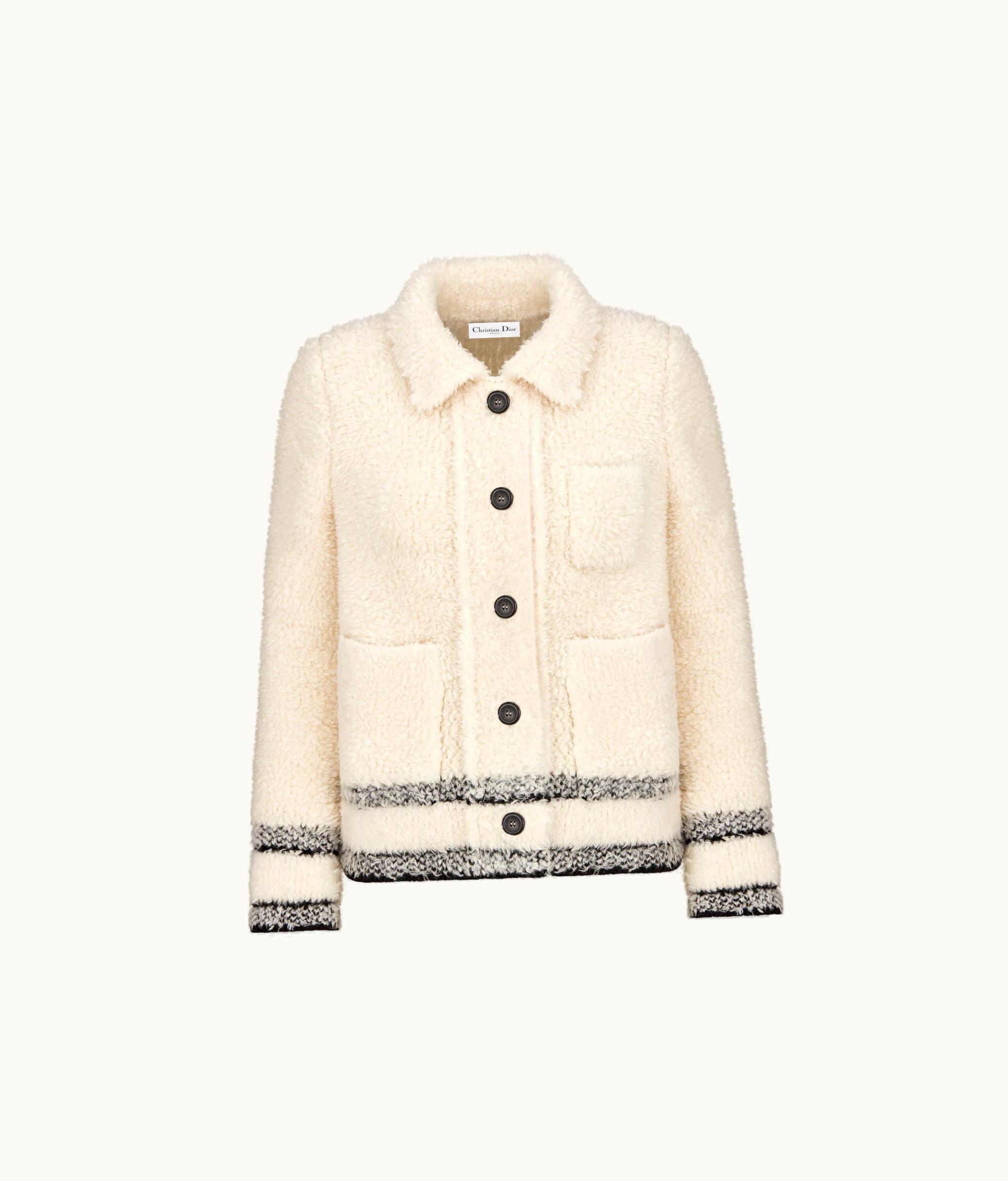 Dior Dior Caro Jacket - Ecru Technical Wool Fleece Knit
