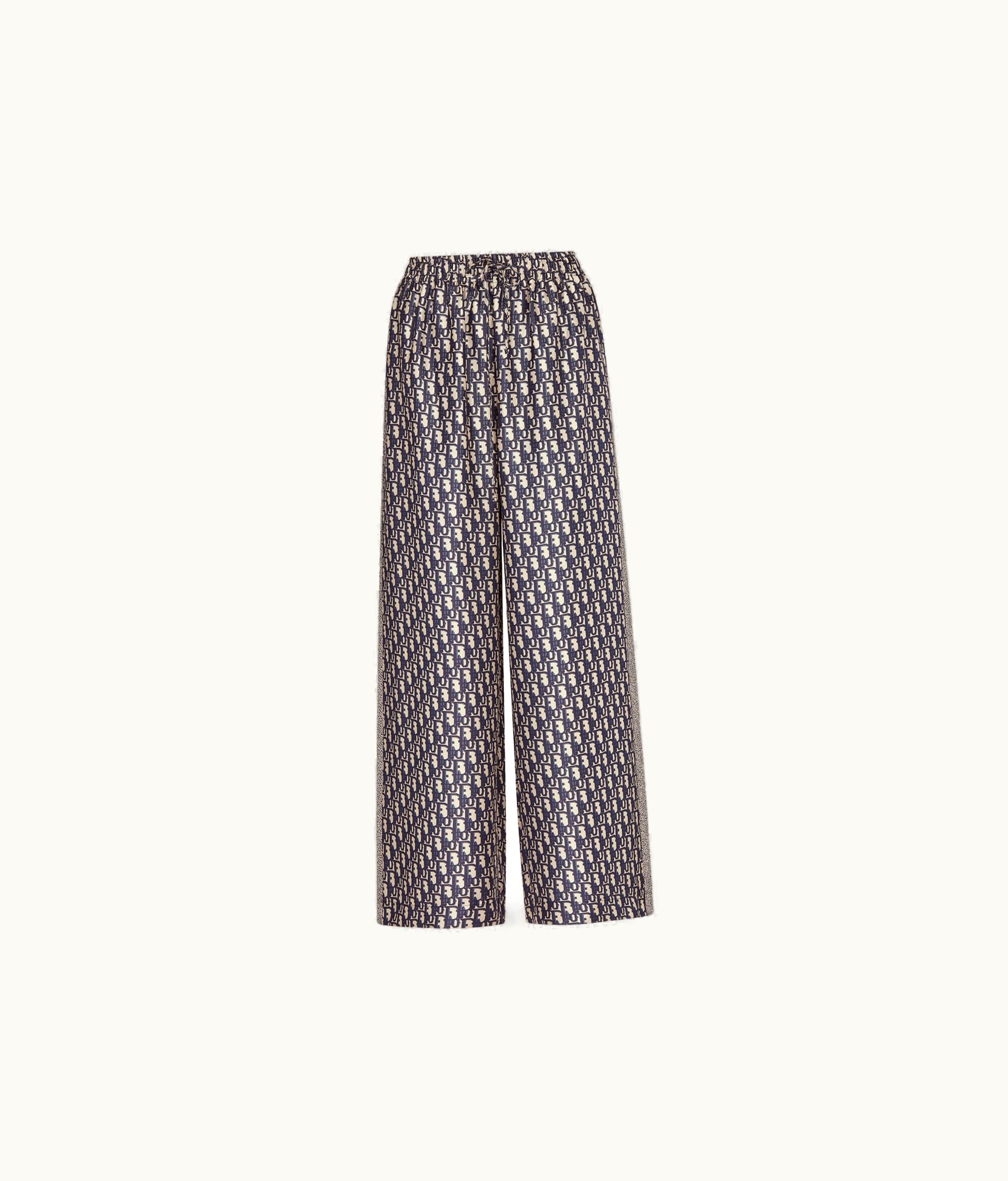 Dior Dior Chez Moi Pants - Blue Dior Oblique Silk Twill