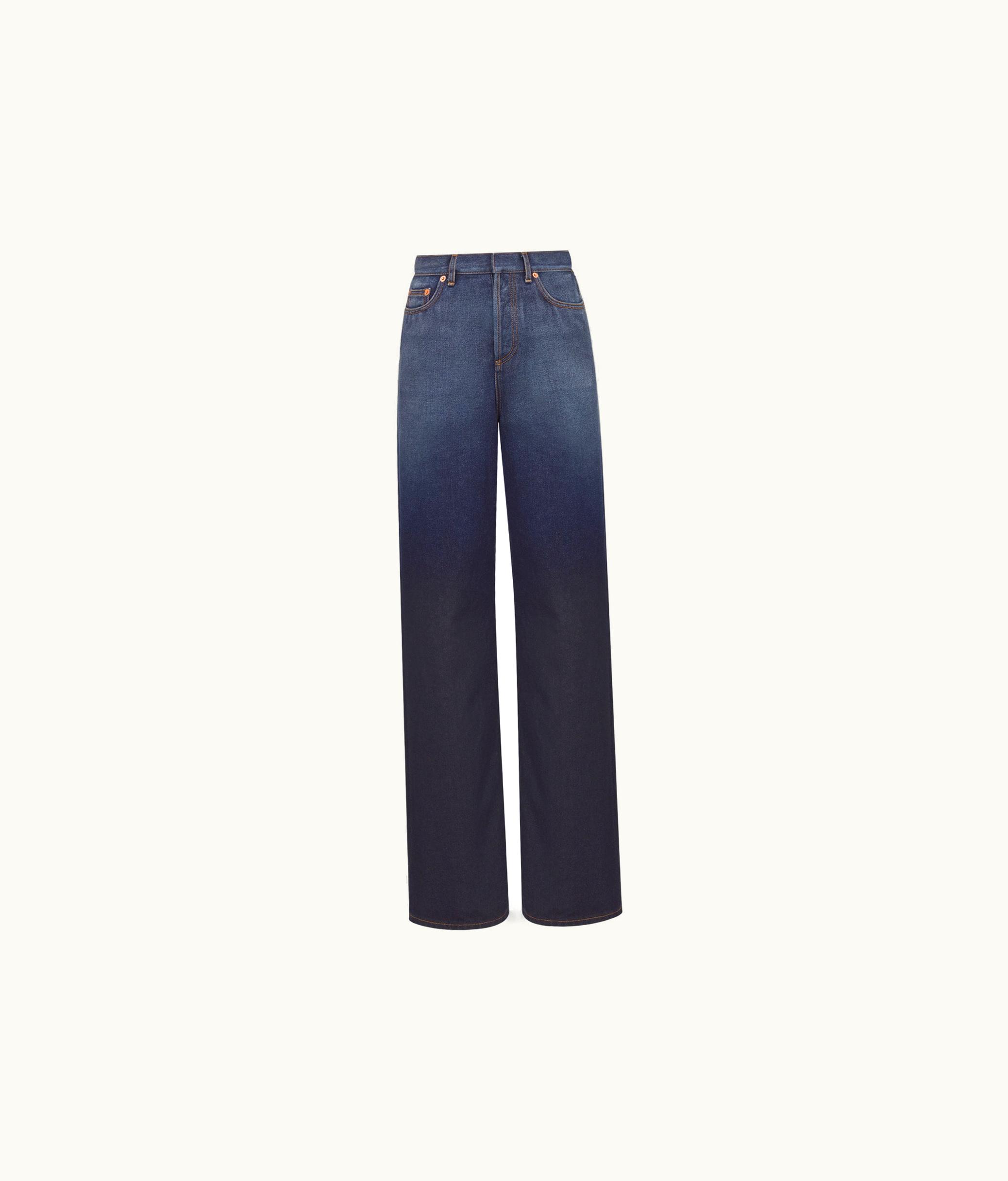 Dior Dior Flared Pants - Gradient Blue Cotton Denim