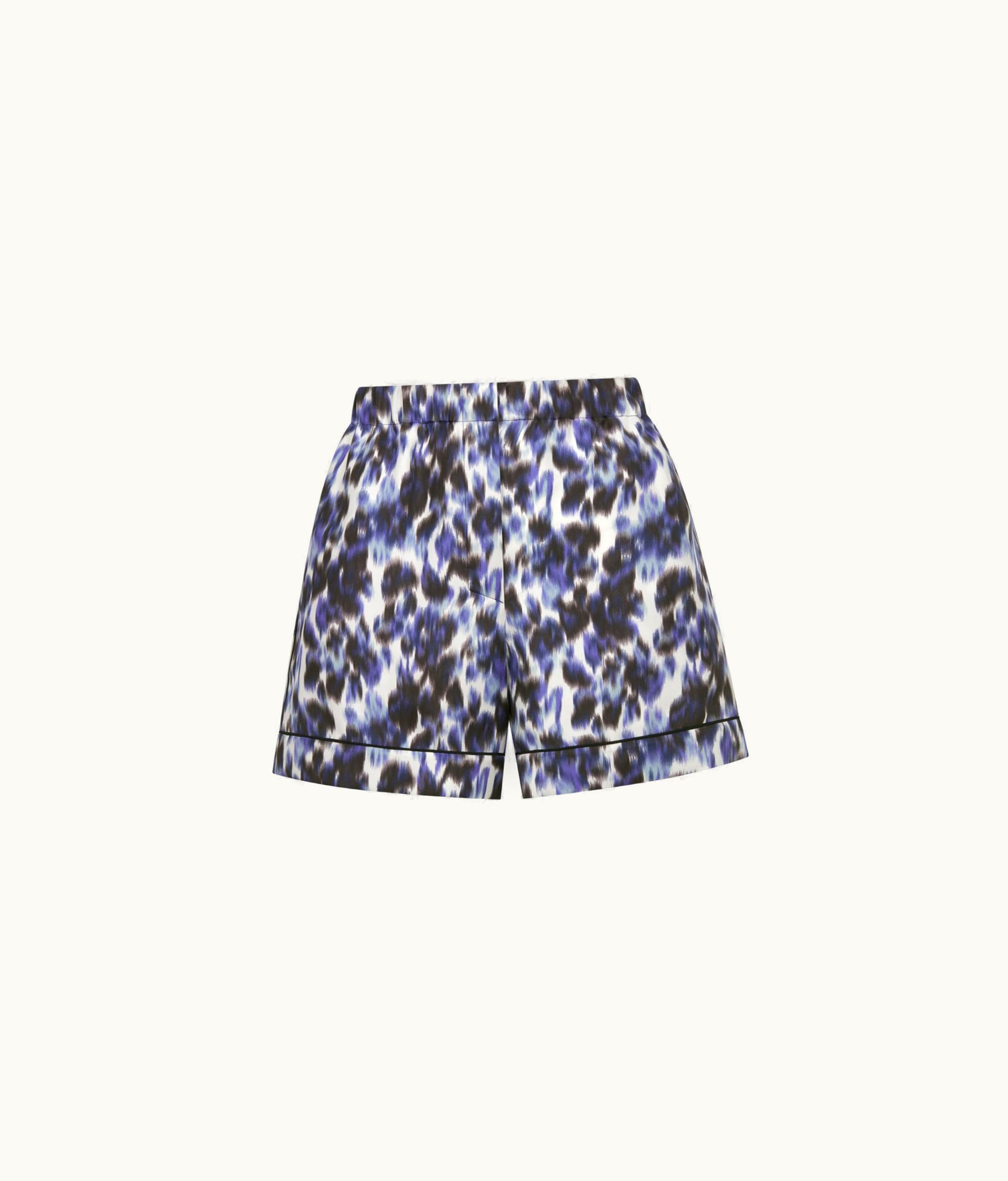 Dior Dior Shorts - Ivory And Deep Blue Wildior Silk Twill