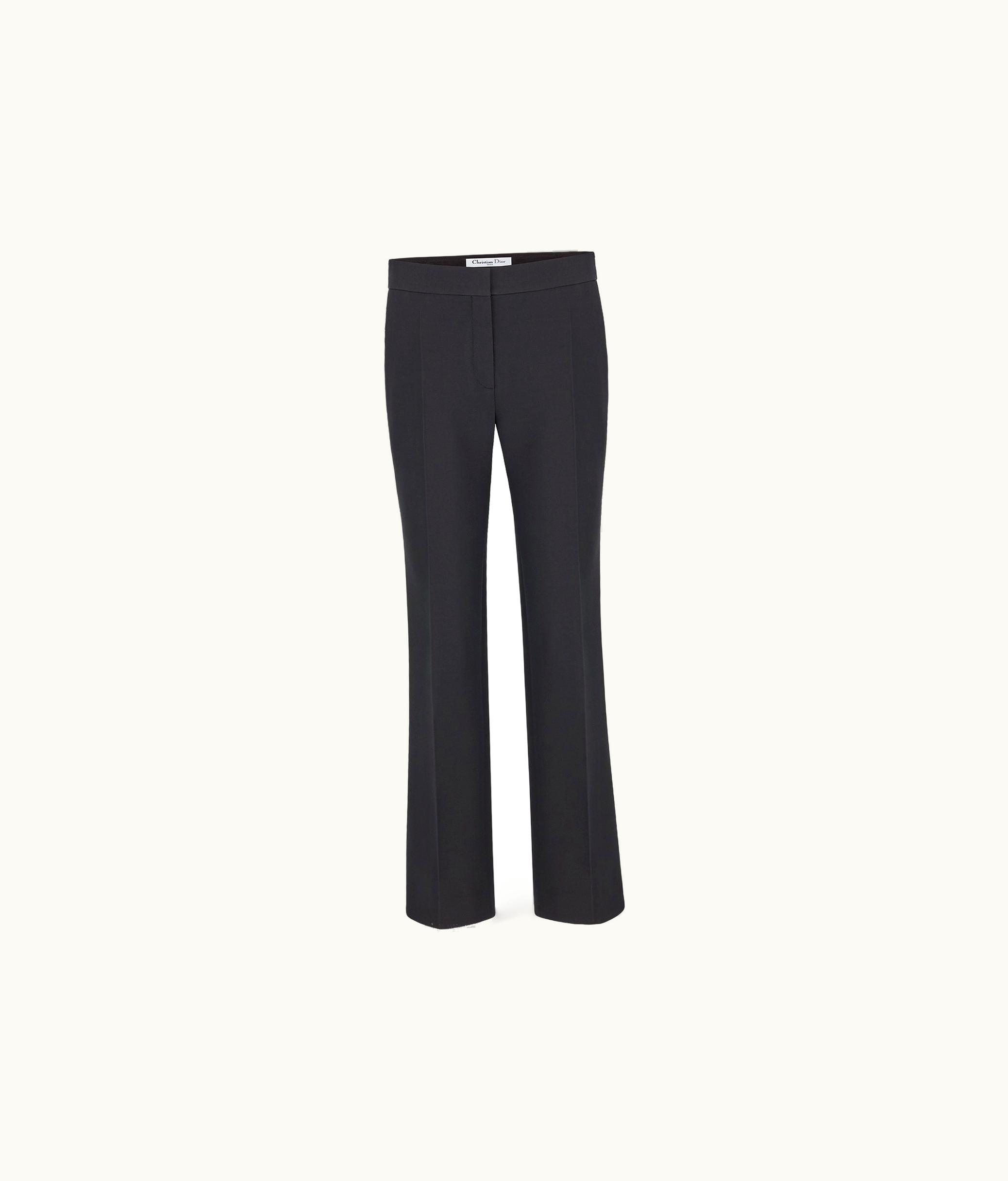 Dior Dior Straight-Cut Pants - Black Wool And Silk 841P05A1166_X9000