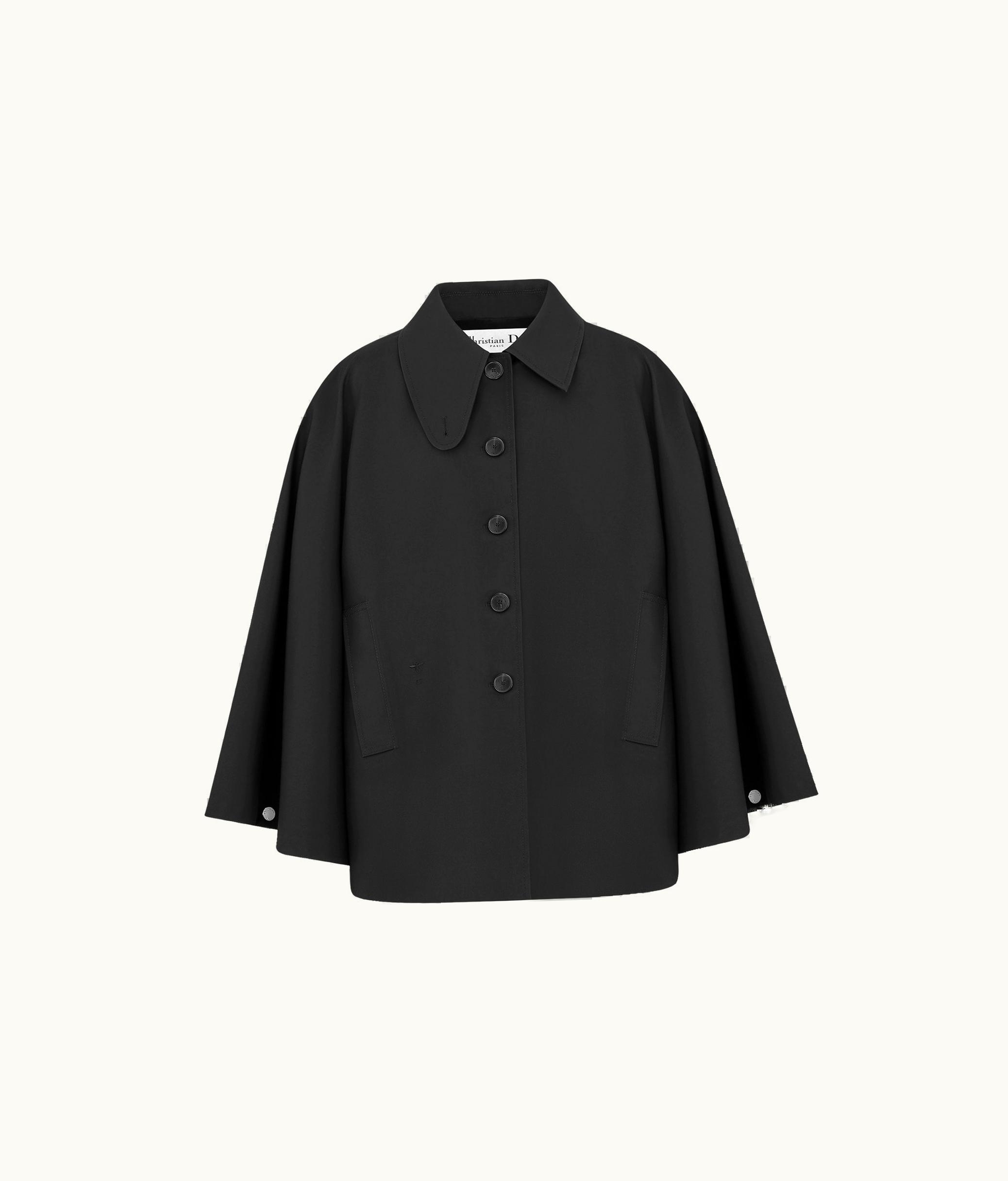 Dior Dior Cape - Black Cotton Gabardine