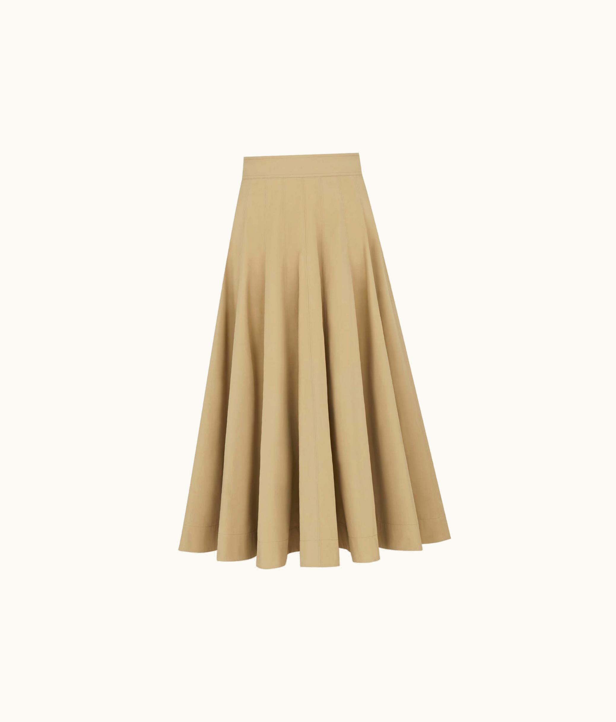 Dior Dior Mid-Length Flared Skirt - Beige Cotton Gabardine
