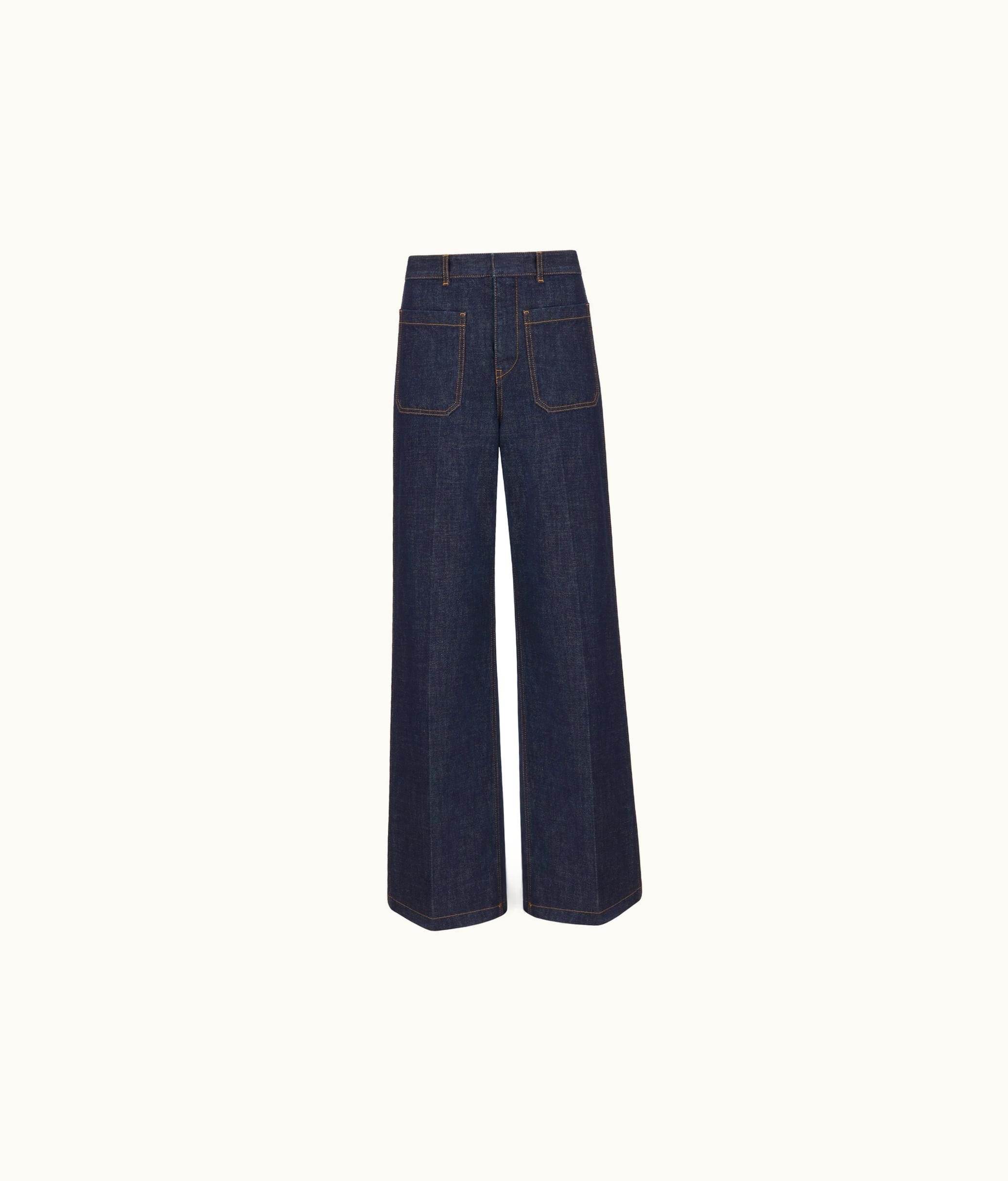 Dior Dior 8 Flared Jeans, D04 - Deep Blue Cotton Denim