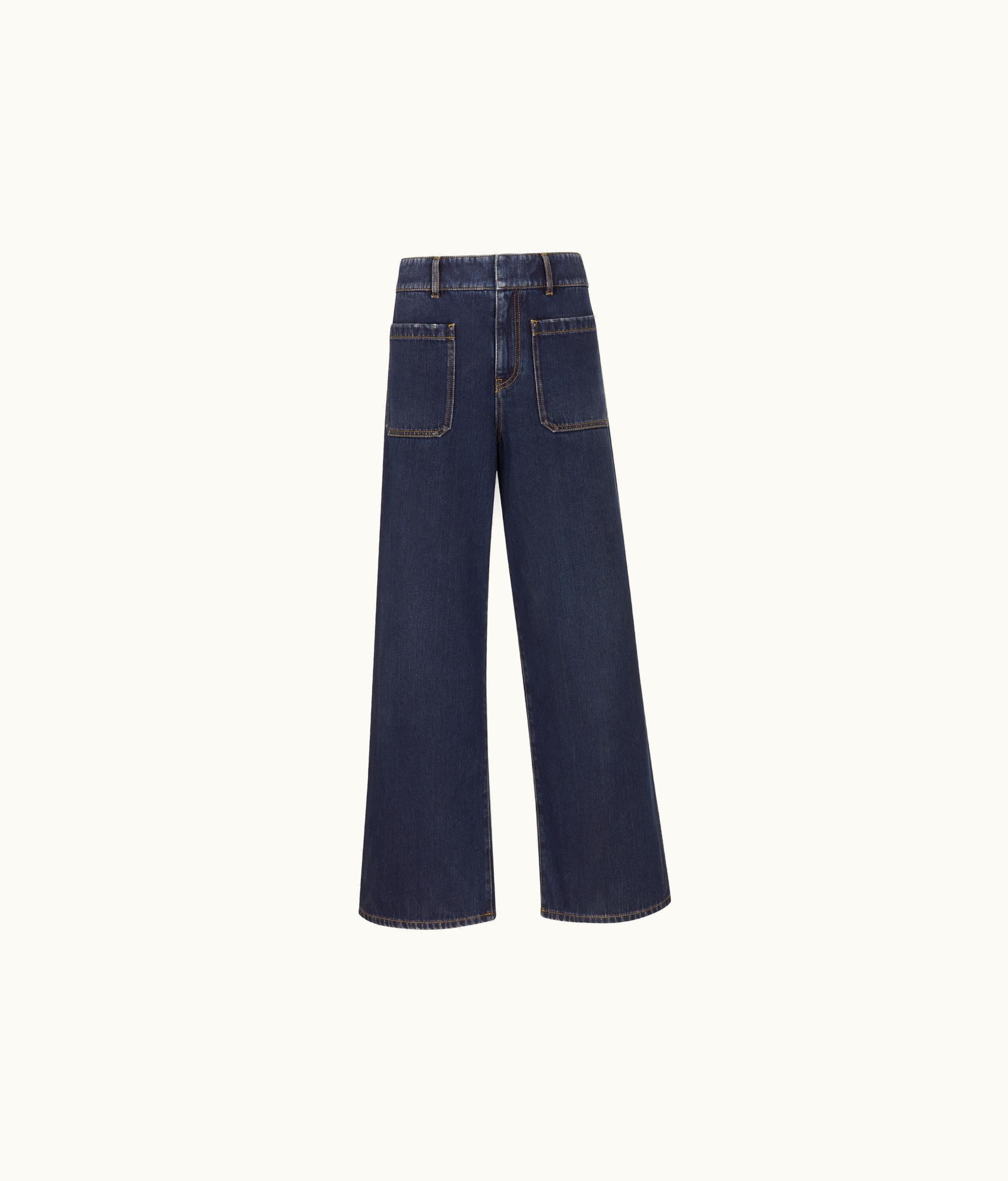 Dior Dior Denim Couture Flared Jeans - Deep Blue Cotton Denim