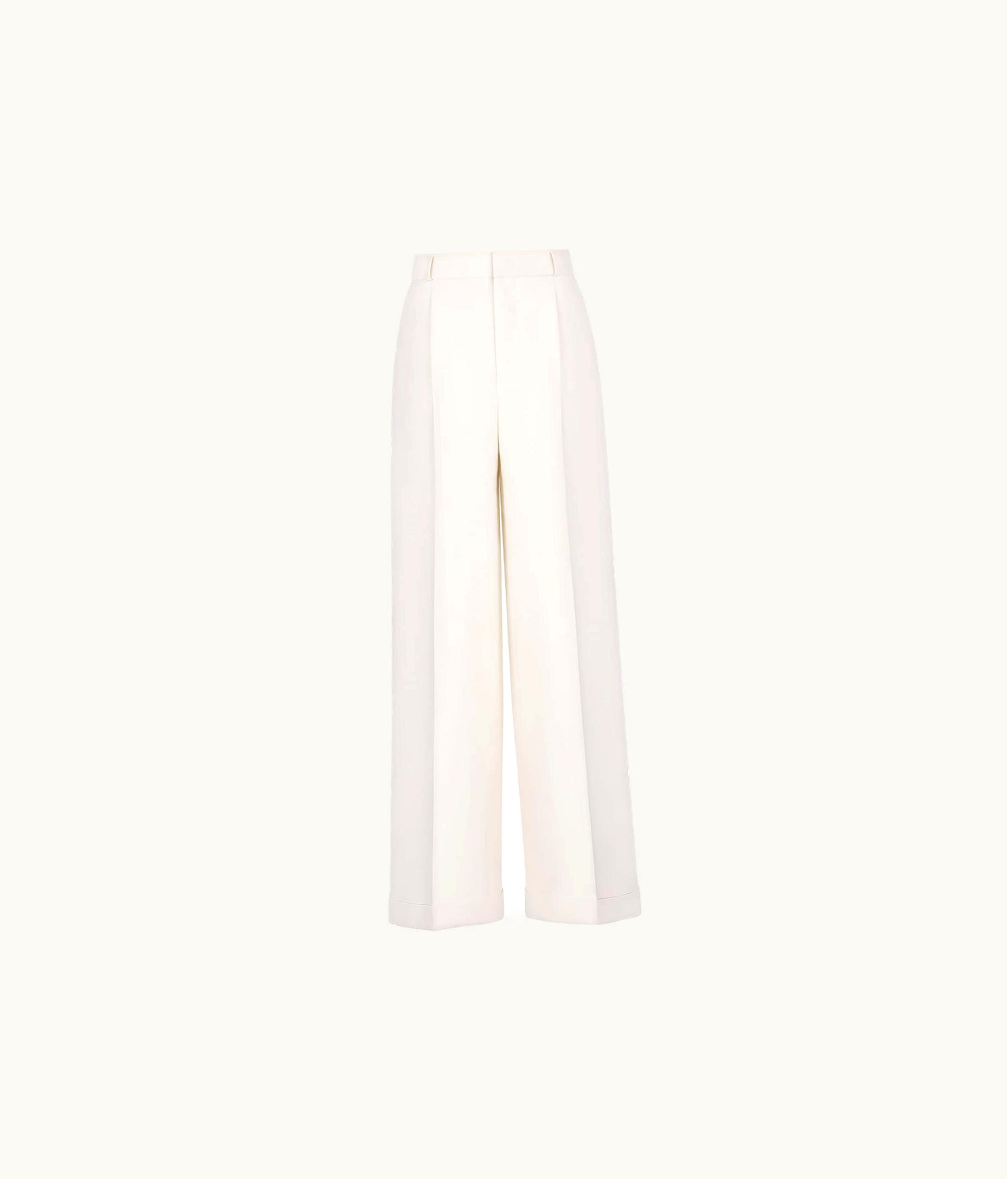 Dior Dior Flared Pants - White Wool And Silk