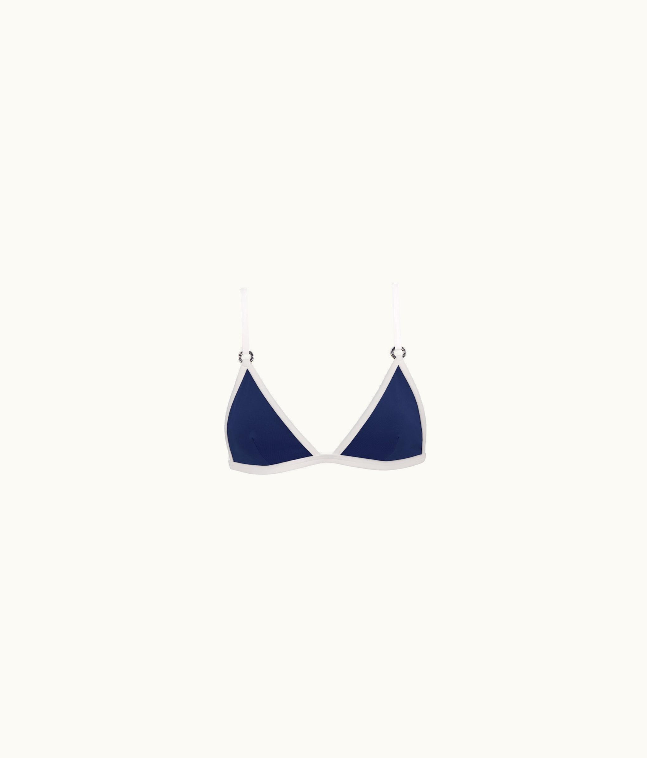 Dior Dior Bikini Top - Blue And White Technical Fabric