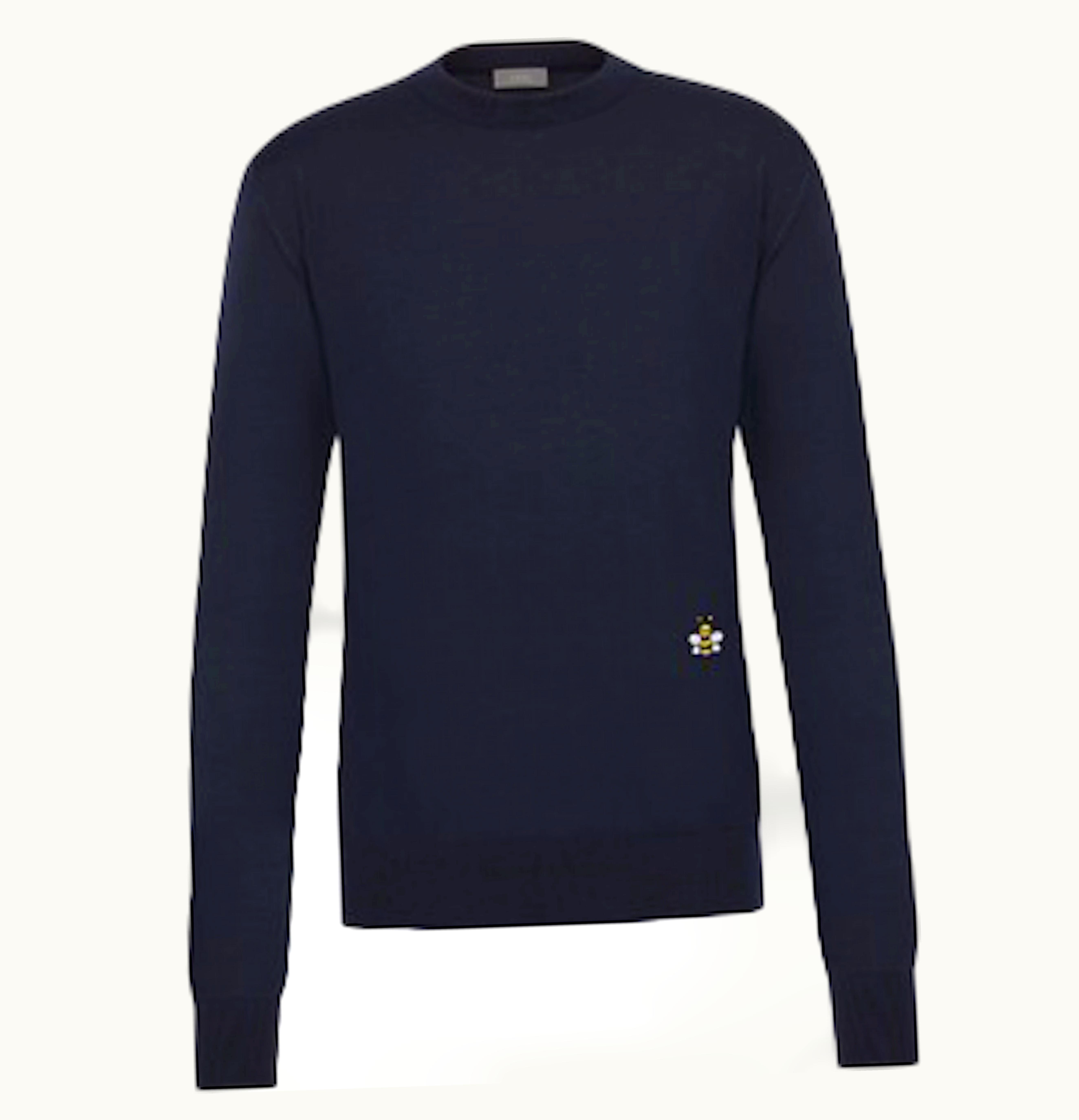 KAWS KAWS x Dior Bee Wool Sweater Navy