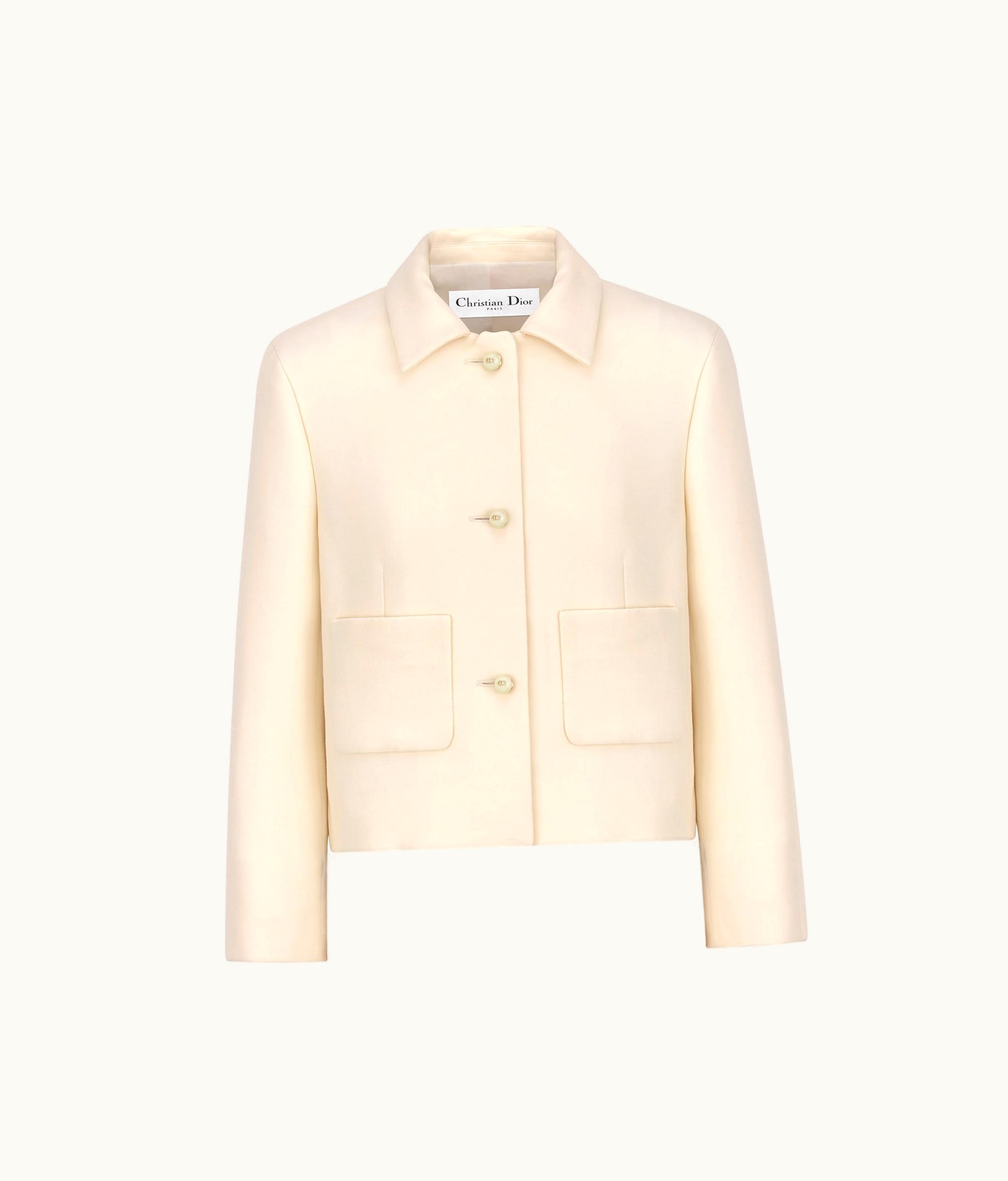 Dior Dior Cropped Jacket - White Wool And Silk