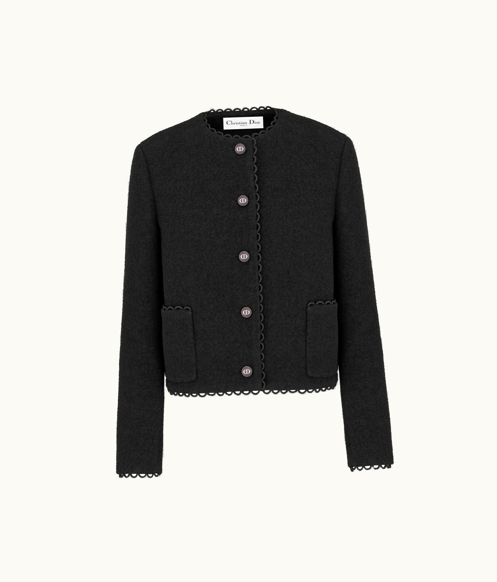 Dior Dior Cropped Jacket - Black Double-Sided Virgin Wool Bouclé