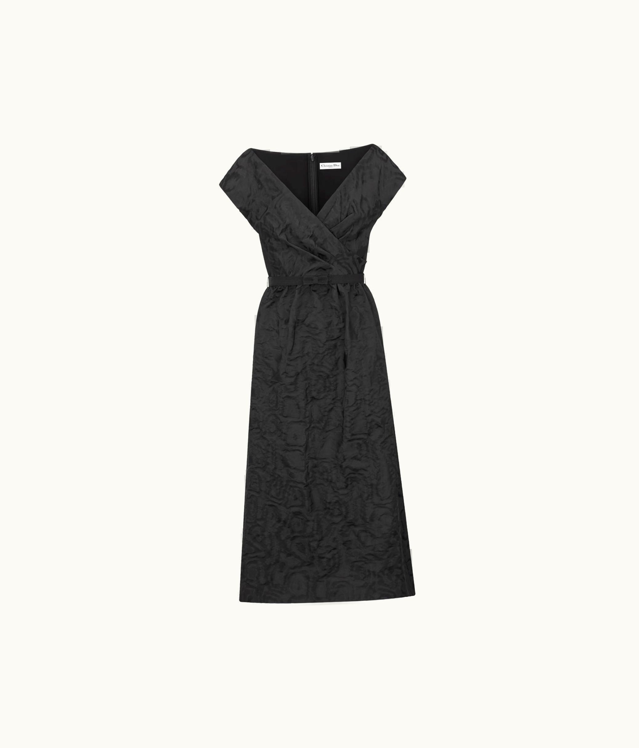 Dior Dior Regular-Fit Mid-Length Dress - Black Technical Fabric With Crinkled Effect