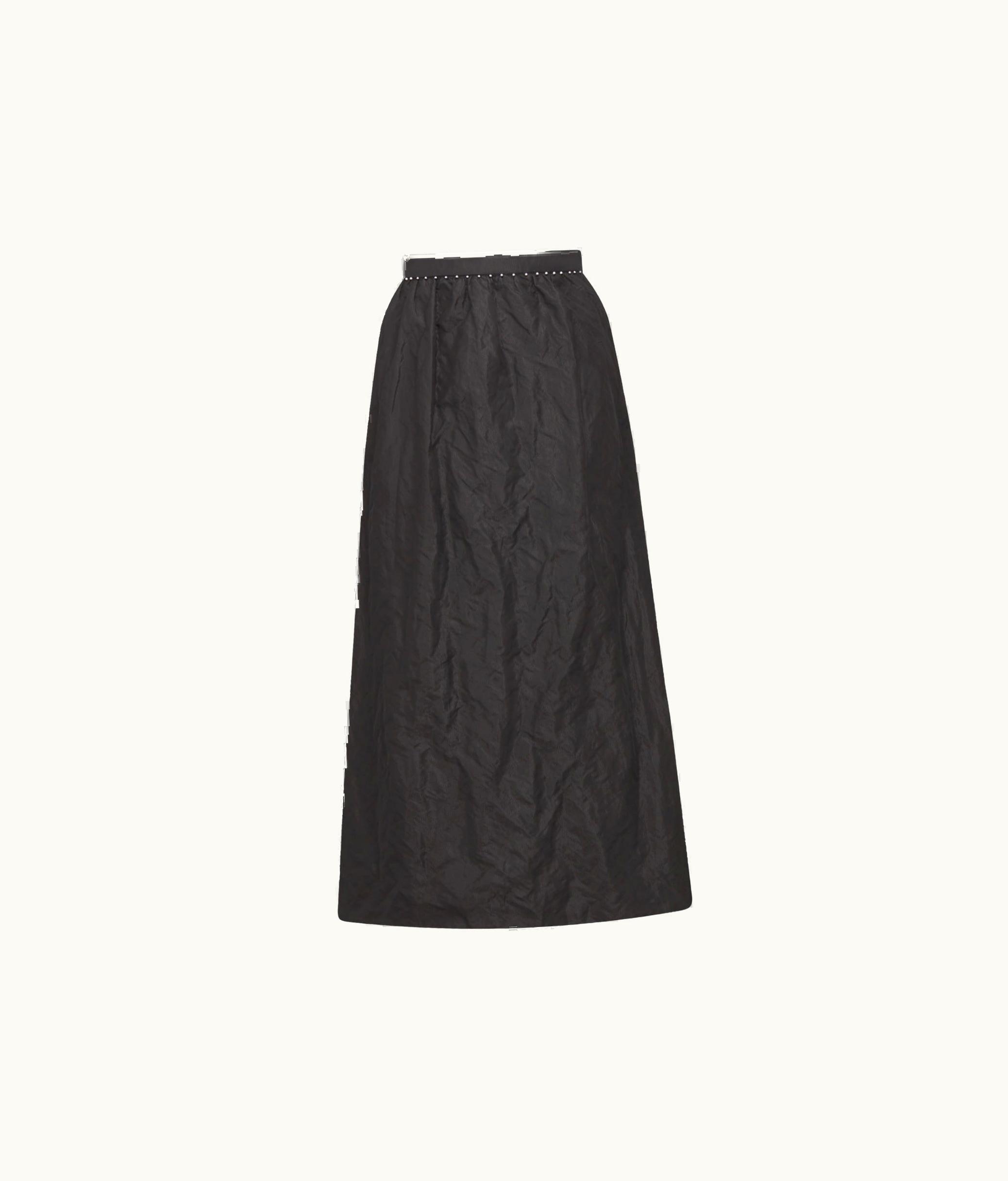 Dior Dior Mid-Length Straight-Cut Skirt - Black Silk Radzimir With Crinkled Effect
