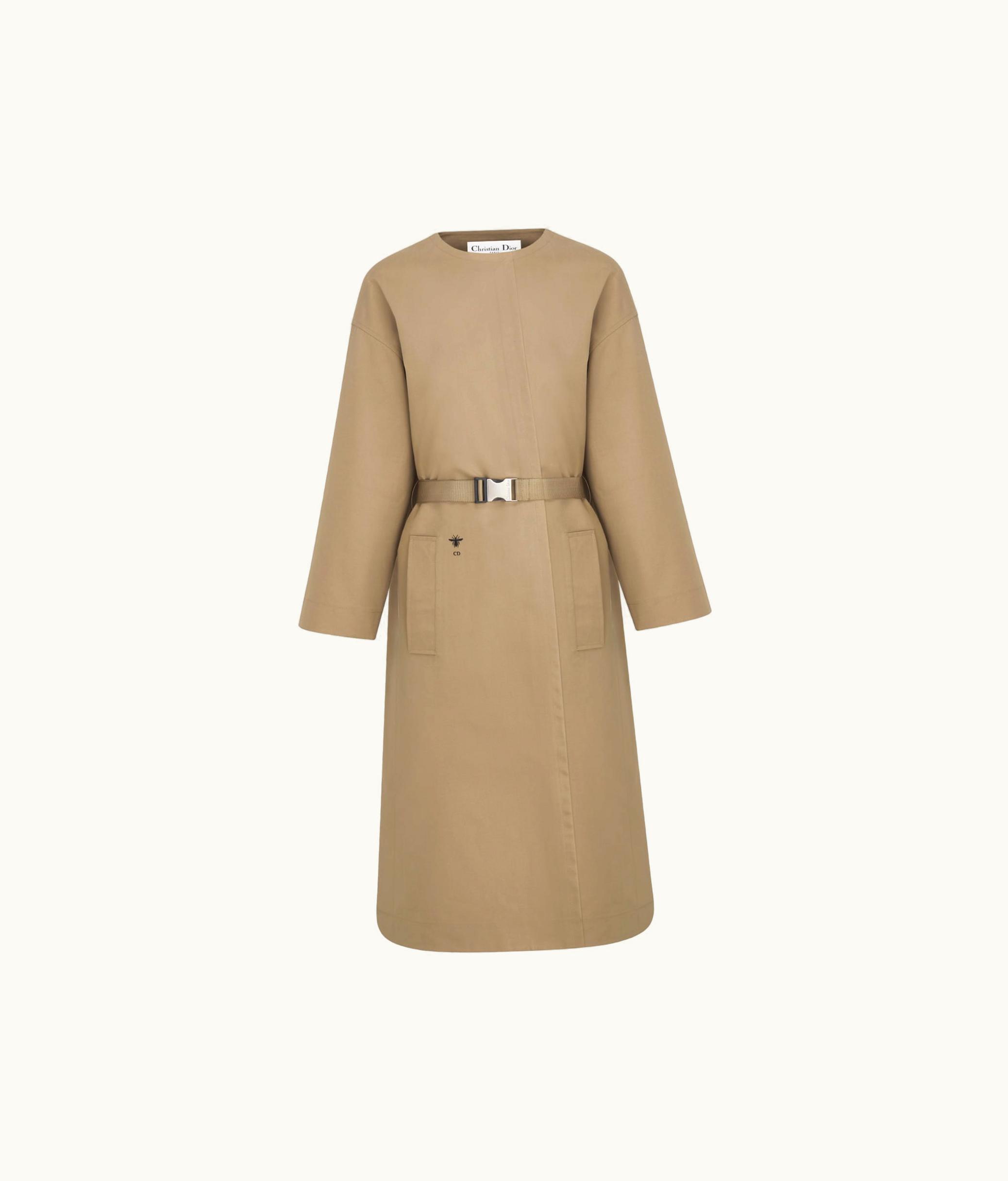 Dior Dior Coat With Belt - Beige Cotton Gabardine