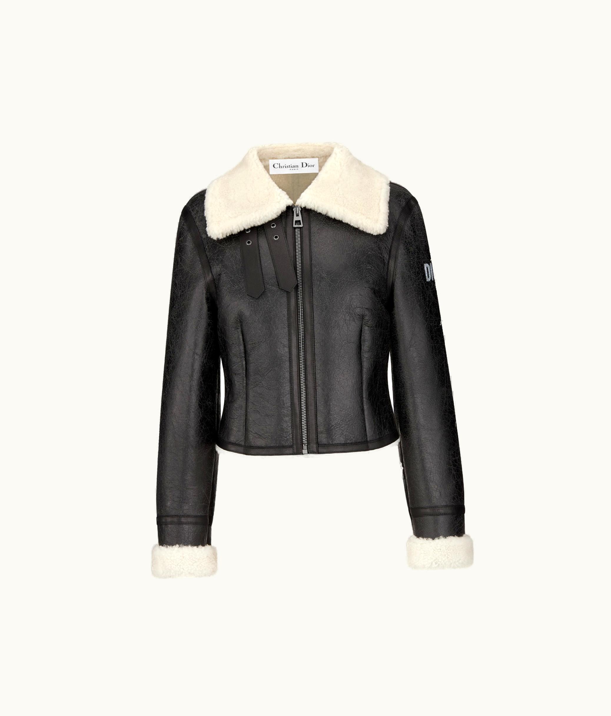 Dior Dior Jacket - Black Lambskin And Beige Shearling