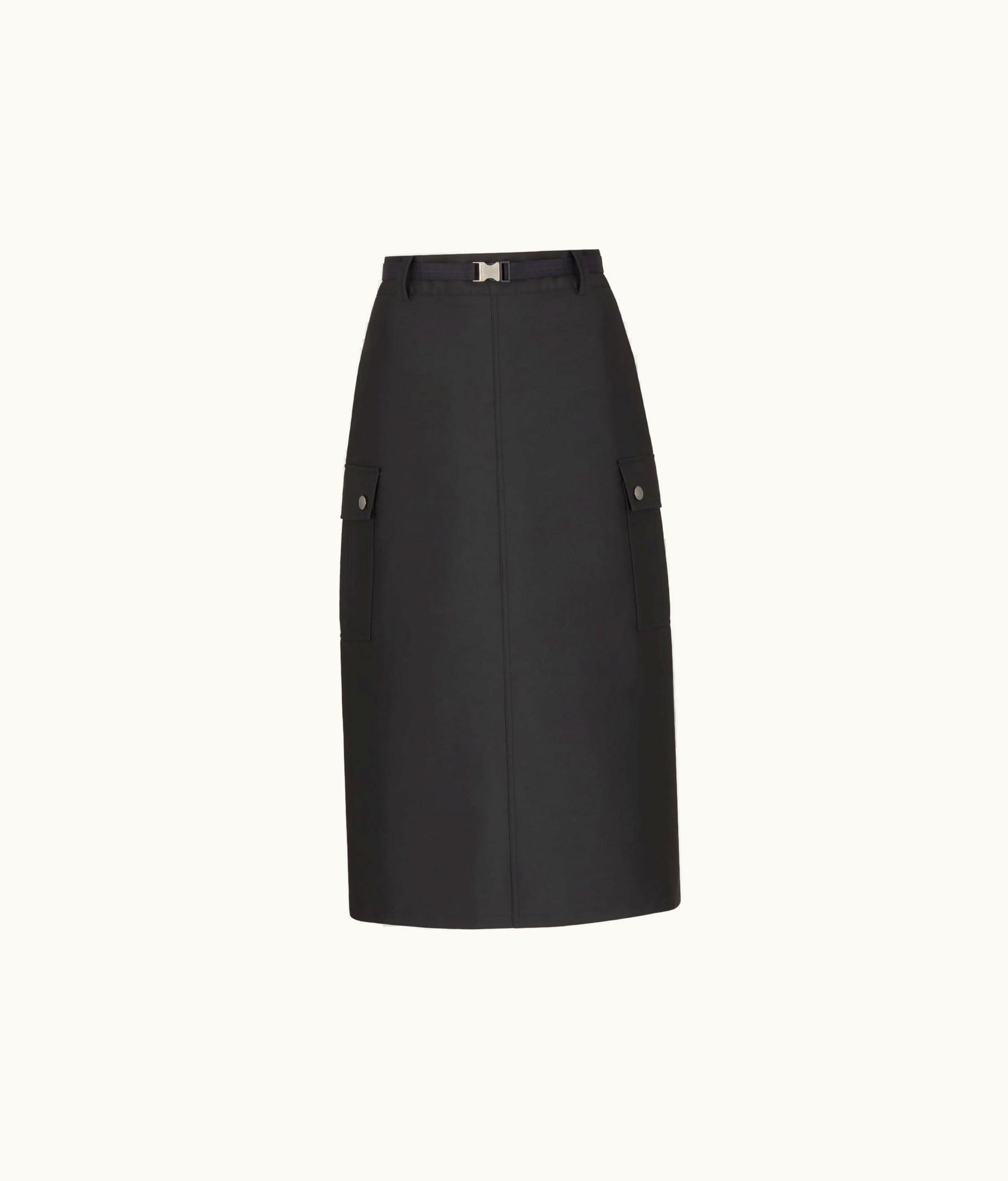 Dior Dior Mid-Length Straight-Cut Skirt - Black Technical Silk Twill