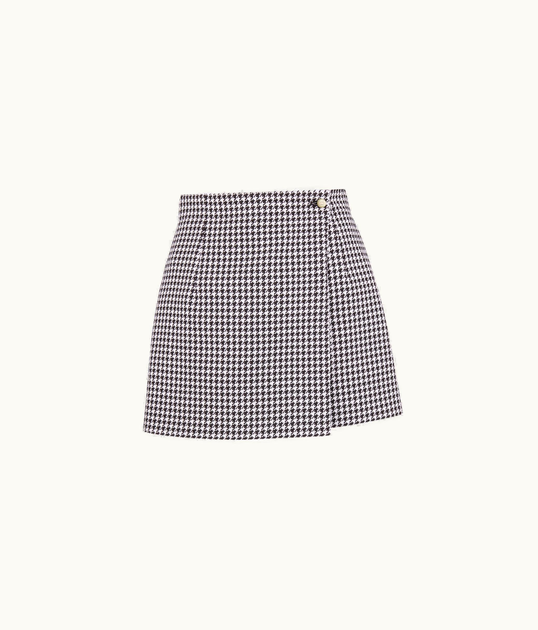 Dior Dior Skort - Black And White Houndstooth Wool