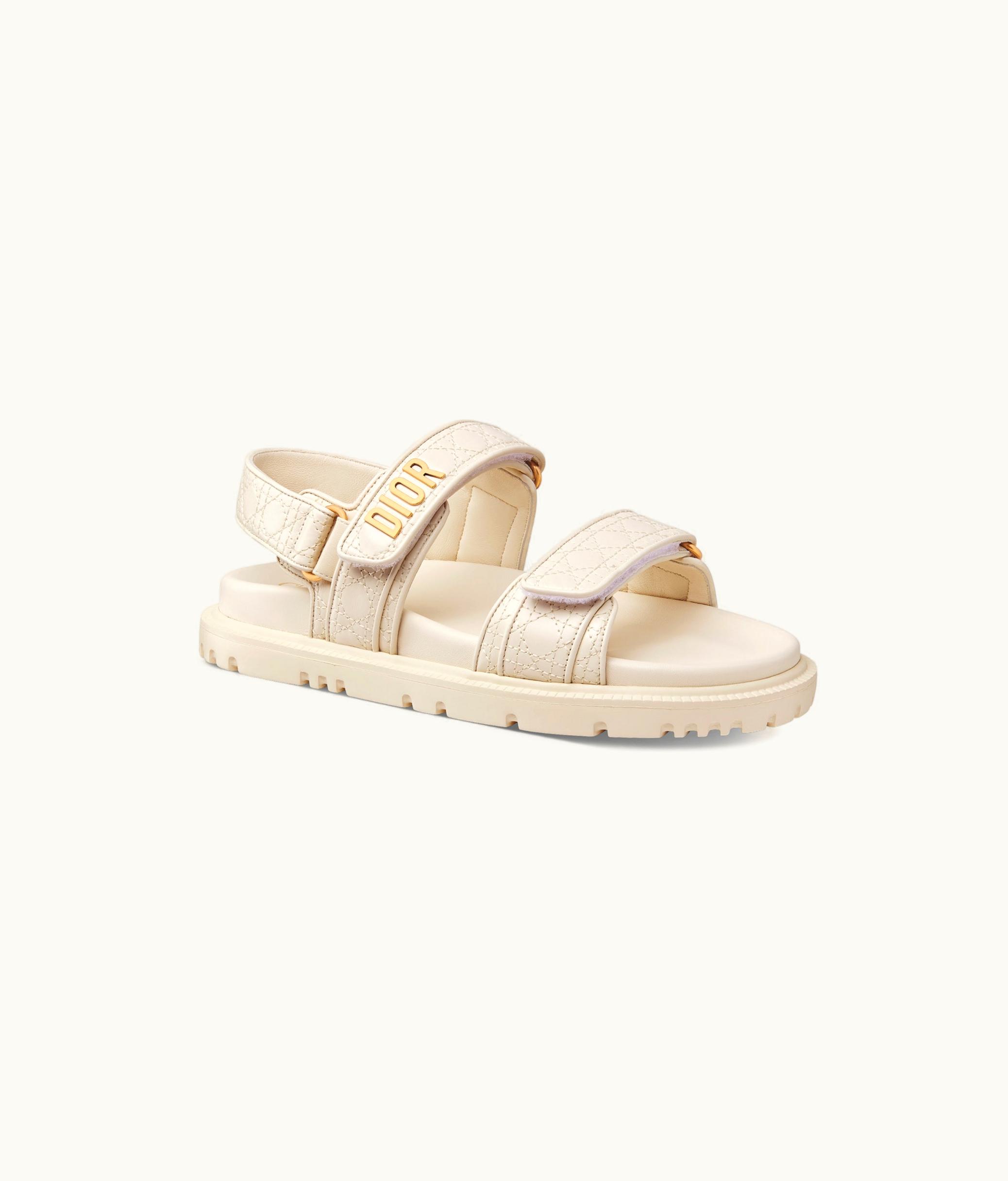 Dior Dioract Sandal - White Quilted Cannage Calfskin