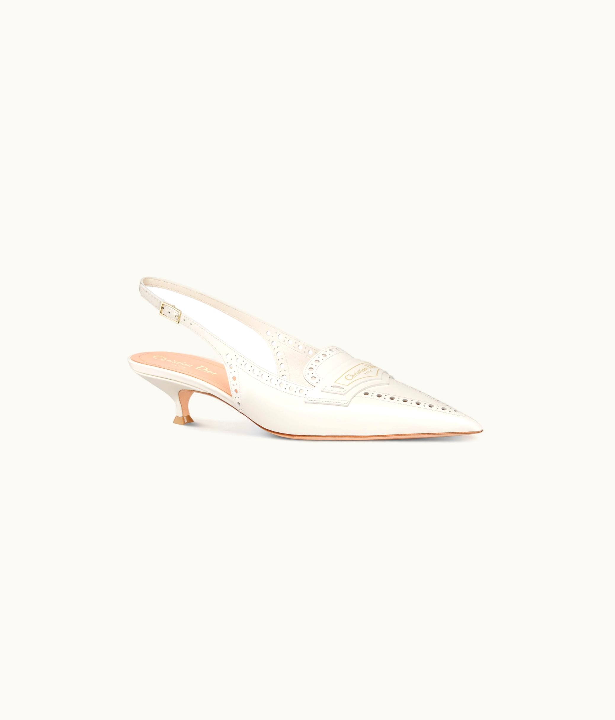 Dior Dior Boy Slingback Pump - White Calfskin