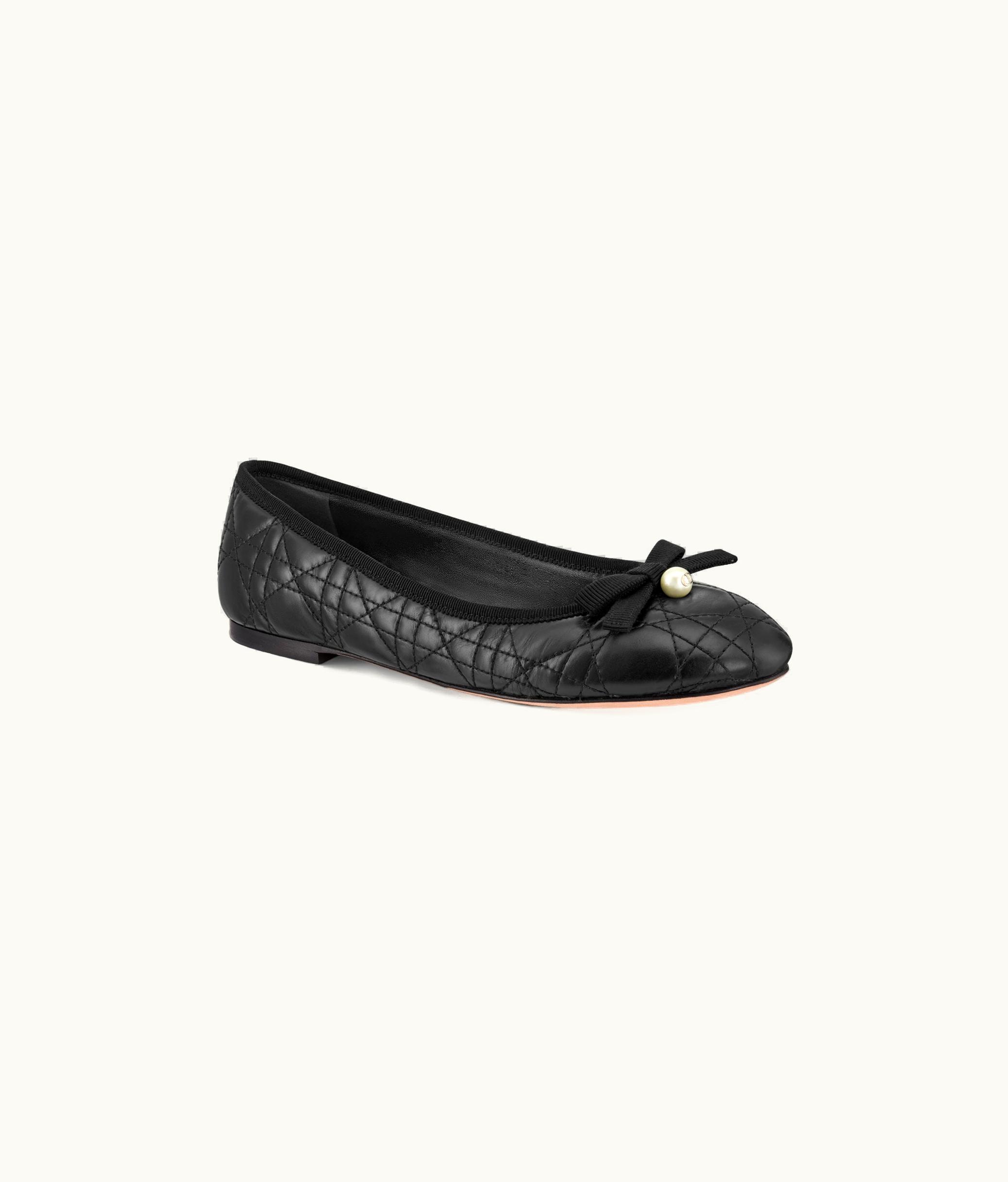 Dior Dior Ballet Flat - Black Quilted Cannage Calfskin