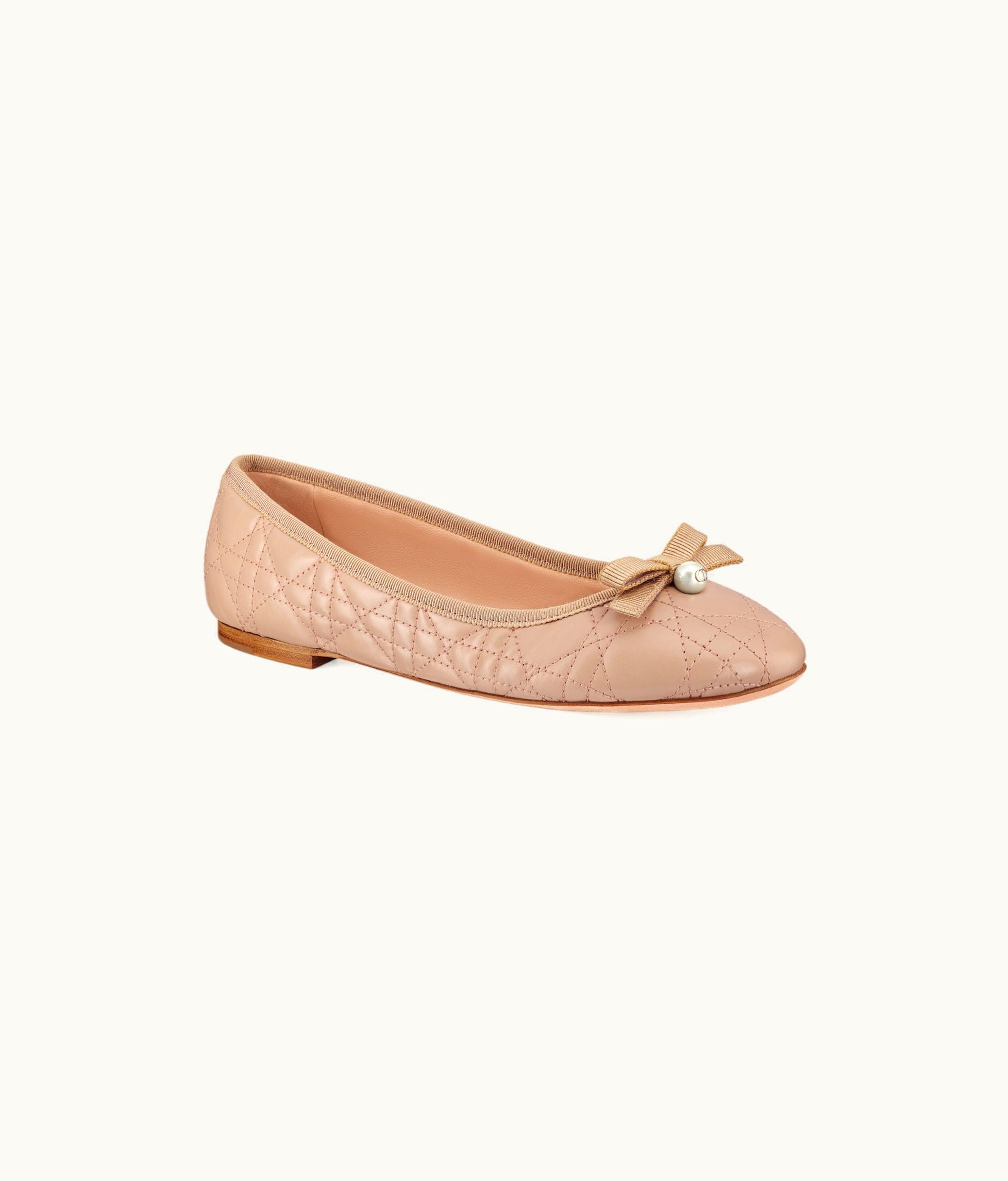 Dior Dior Ballet Flat - Nude Quilted Cannage Calfskin